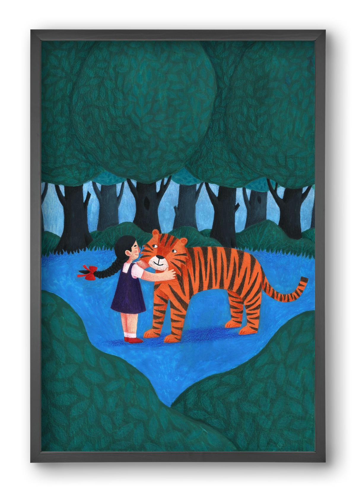 A kislány, aki mindenkit szeretett - Tigris, 40x60 cm (40x60 cm), Fekete keret