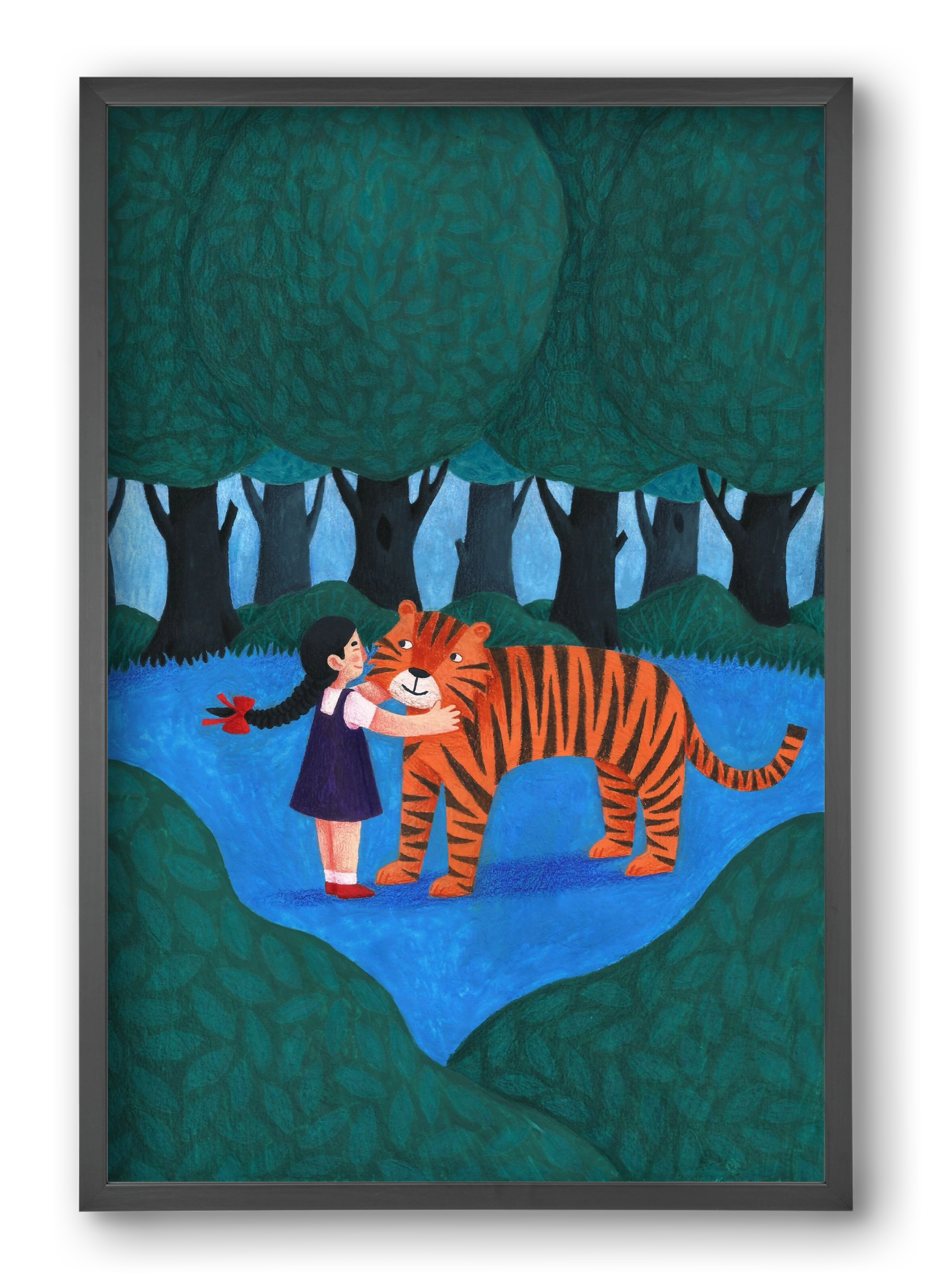 A kislány, aki mindenkit szeretett - Tigris, 40x60 cm (40x60 cm), Fekete keret