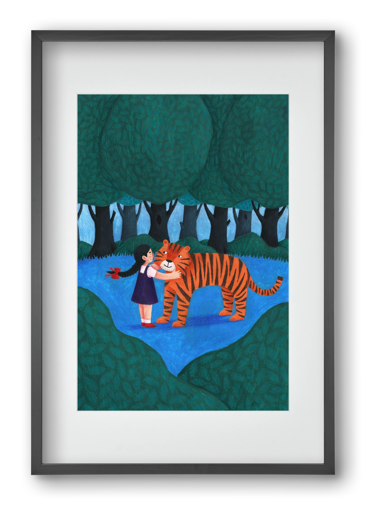 A kislány, aki mindenkit szeretett - Tigris, 40x60 cm (30x45 cm), Fekete keret, paszpartuval