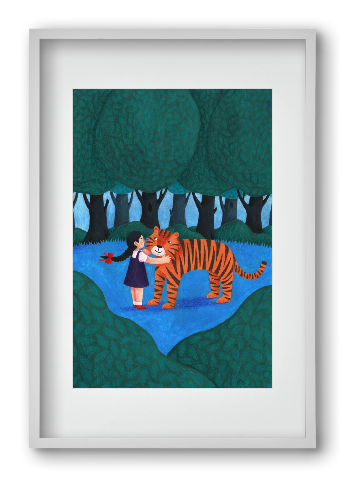 A kislány, aki mindenkit szeretett - Tigris, 40x60 cm (30x45 cm), Fehér keret, paszpartuval