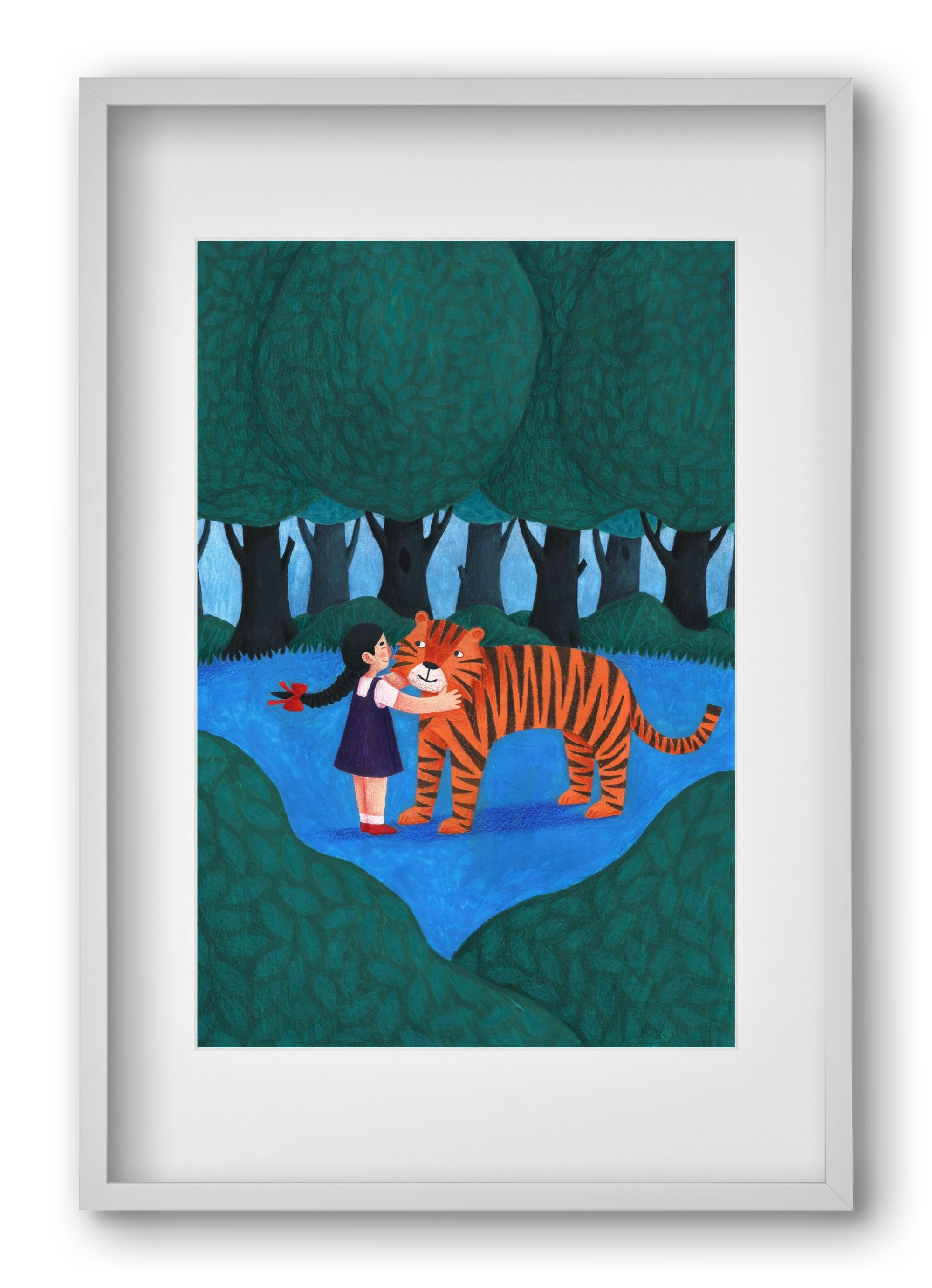 A kislány, aki mindenkit szeretett - Tigris, 40x60 cm (30x45 cm), Fehér keret, paszpartuval