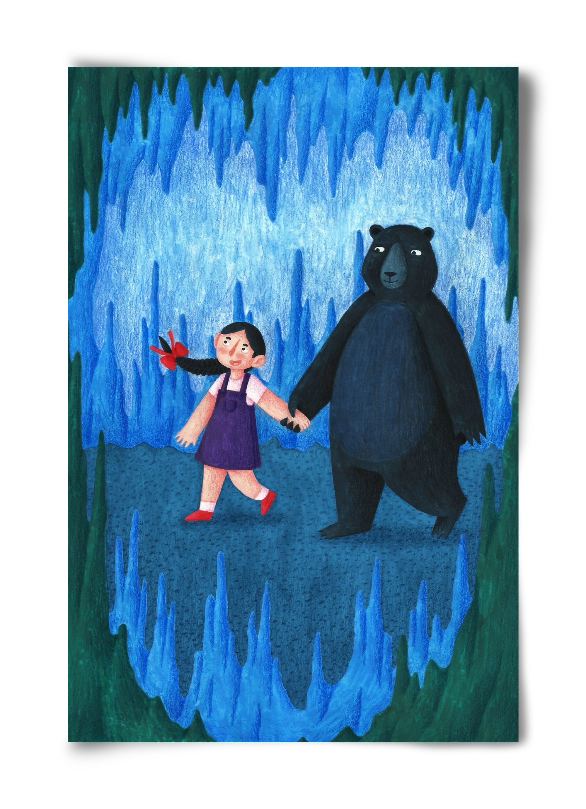 A kislány, aki mindenkit szeretett - Medve, 40x60 cm, Keret nélkül