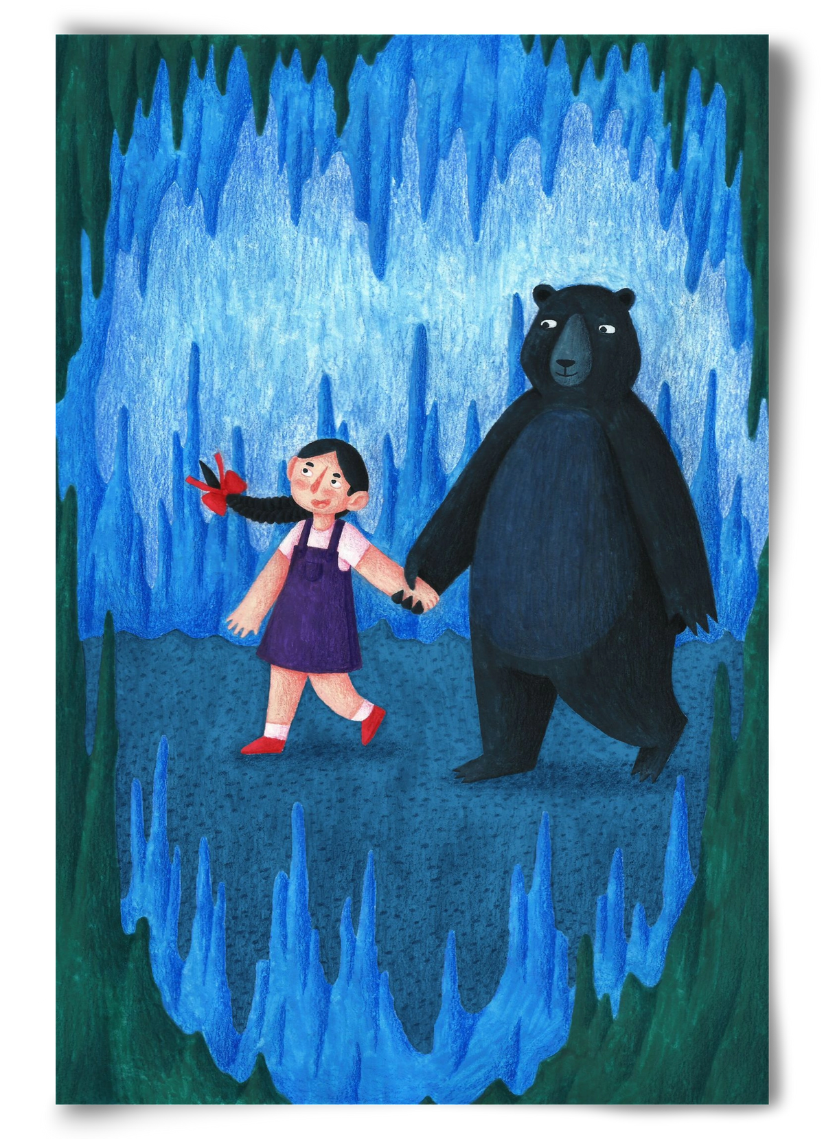 A kislány, aki mindenkit szeretett - Medve, 60x90 cm, Keret nélkül