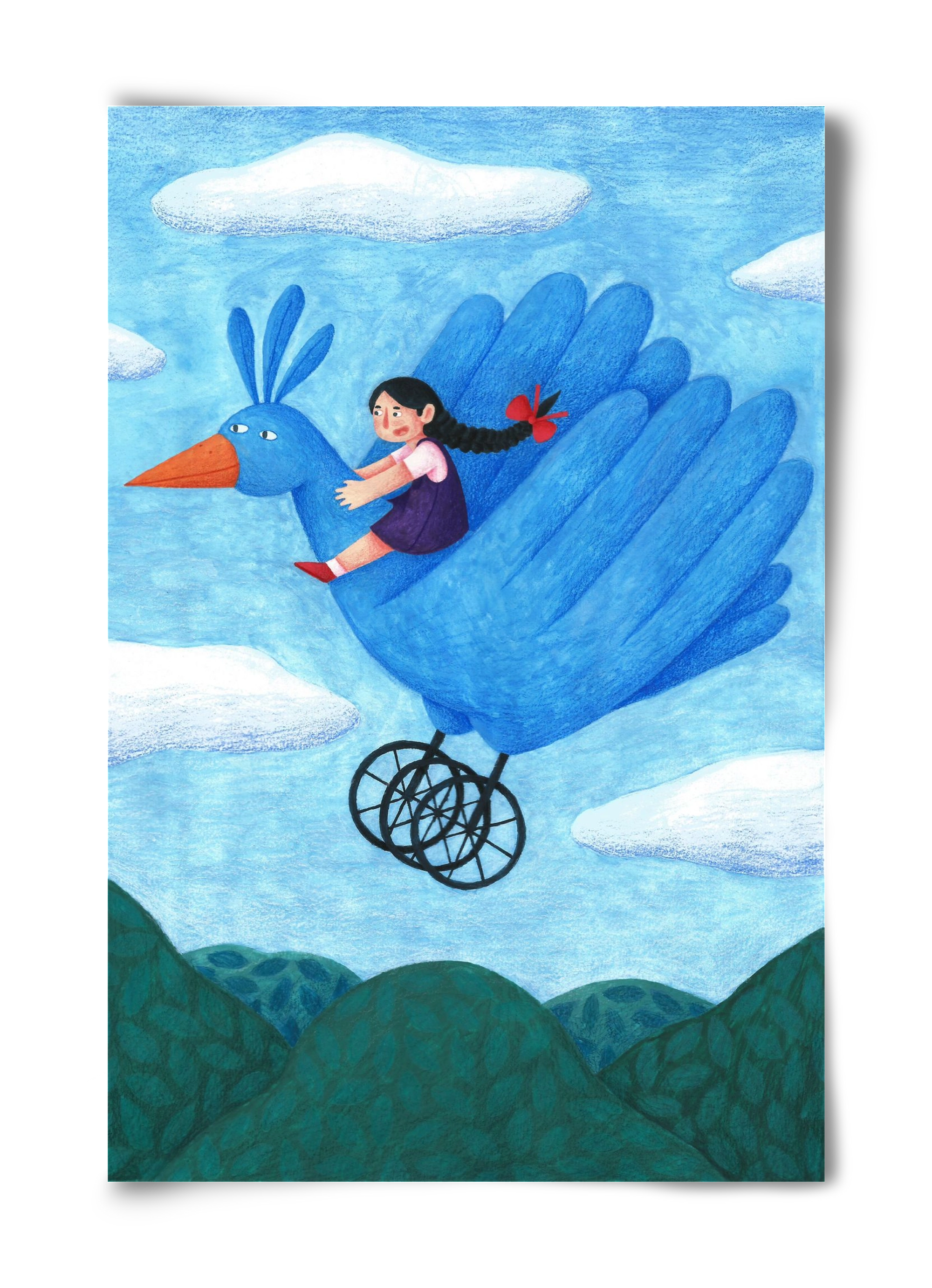 A kislány, aki mindenkit szeretett - Madár, 40x60 cm, Keret nélkül