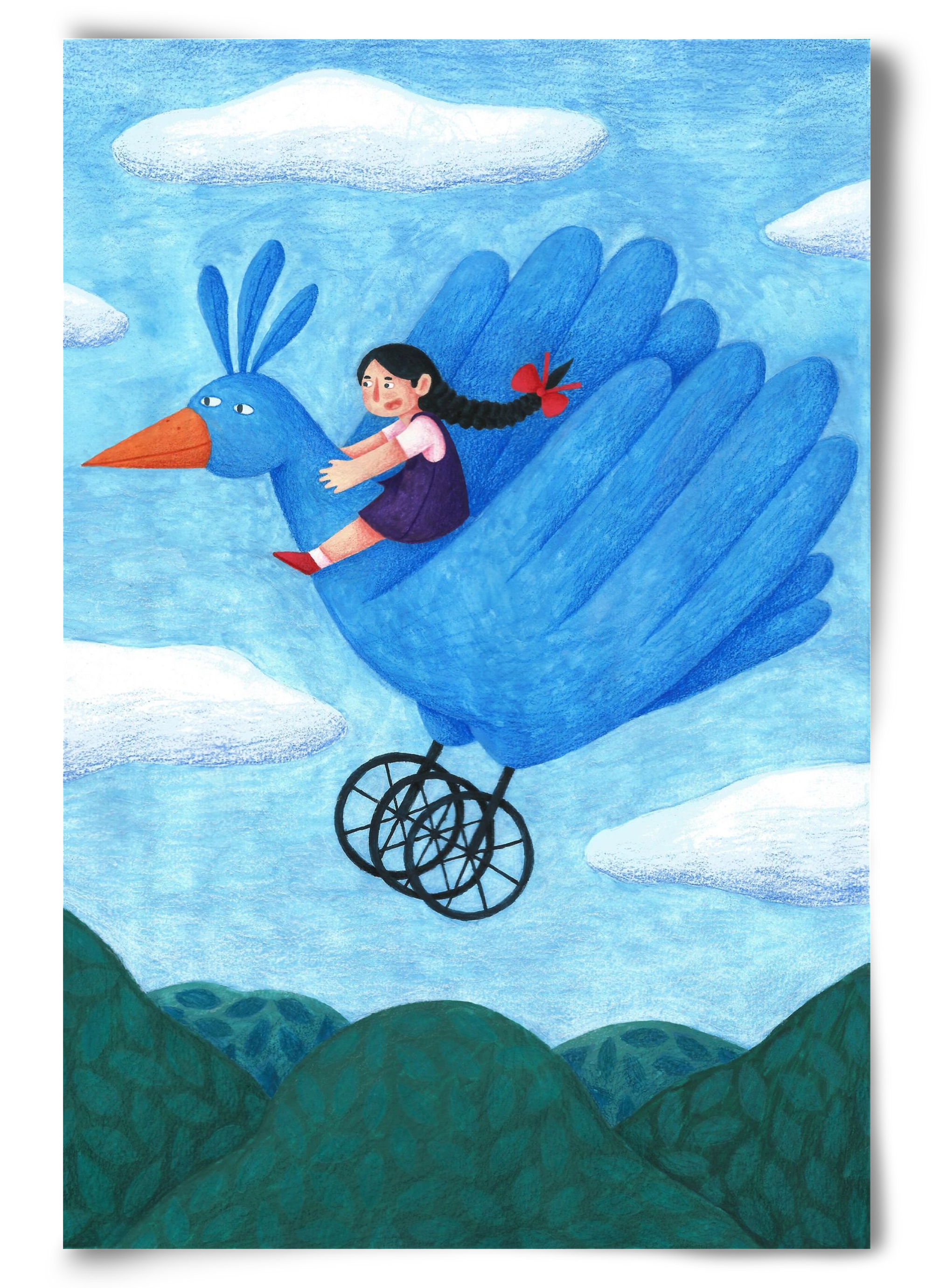 A kislány, aki mindenkit szeretett - Madár, 60x90 cm, Keret nélkül