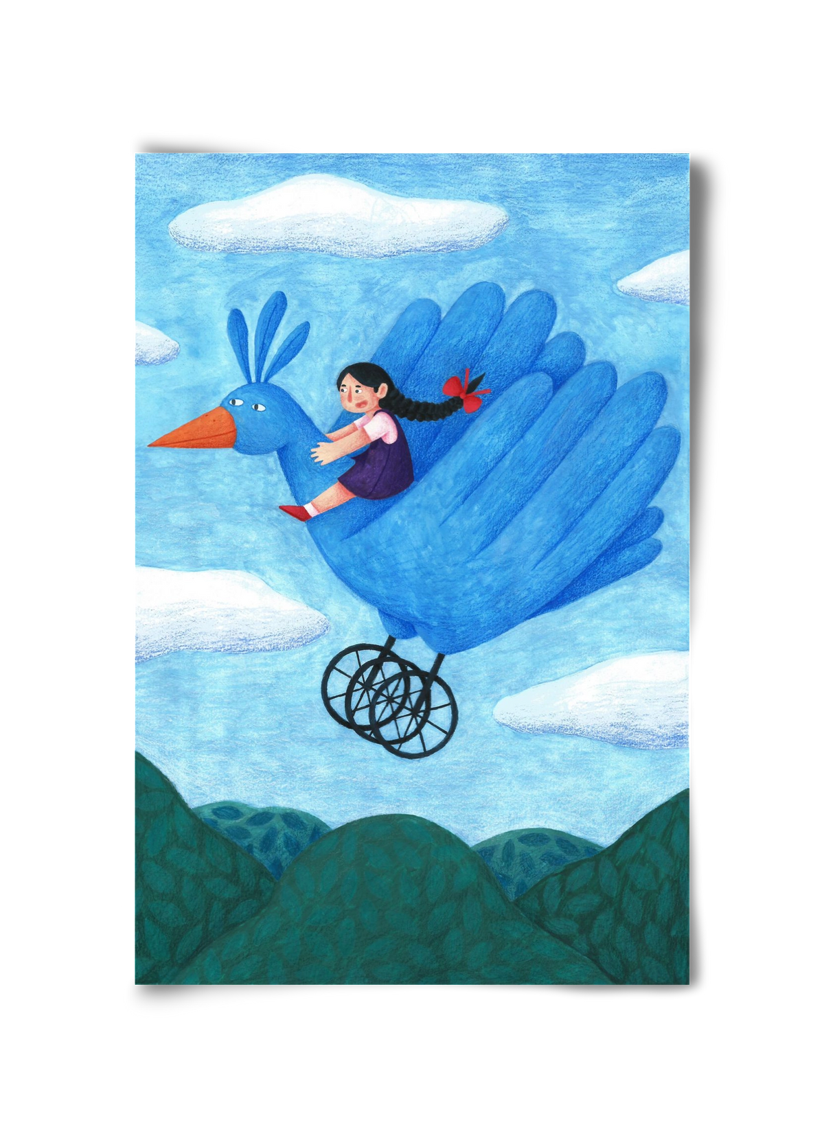 A kislány, aki mindenkit szeretett - Madár, 30x45 cm, Keret nélkül