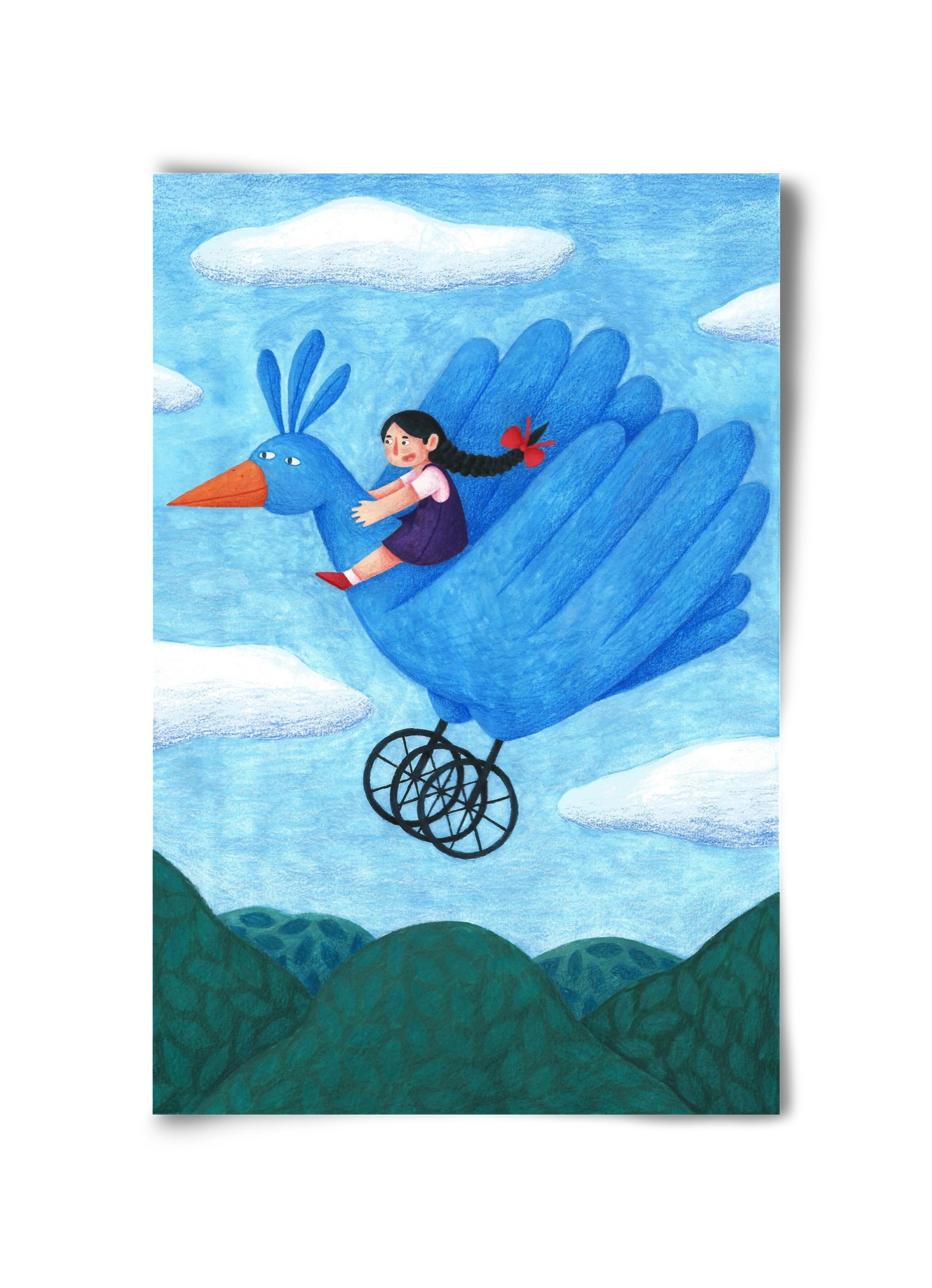 A kislány, aki mindenkit szeretett - Madár, 30x45 cm, Keret nélkül