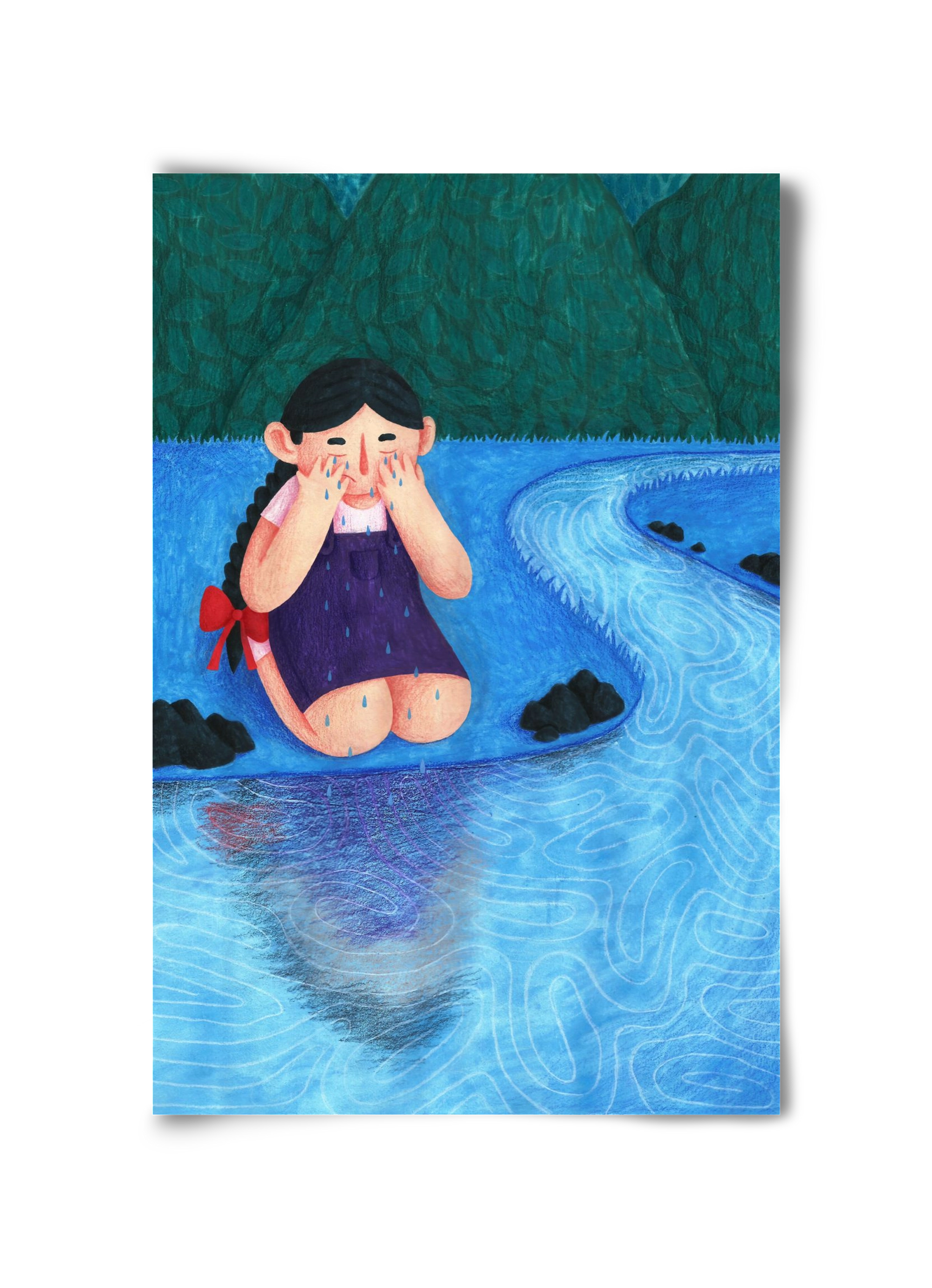 A kislány, aki mindenkit szeretett - Bánat, 30x45 cm, Keret nélkül