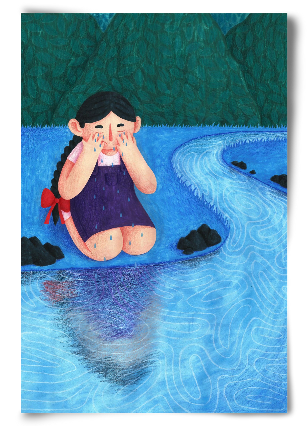 A kislány, aki mindenkit szeretett - Bánat, 60x90 cm, Keret nélkül