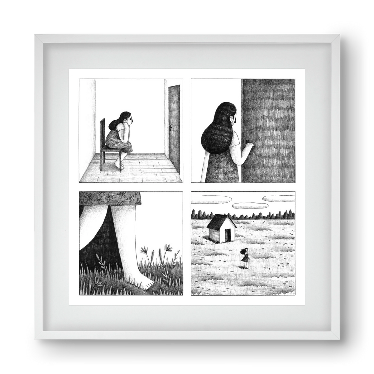 Falak, 40x40 cm (30x30 cm), Fehér keret, paszpartuval