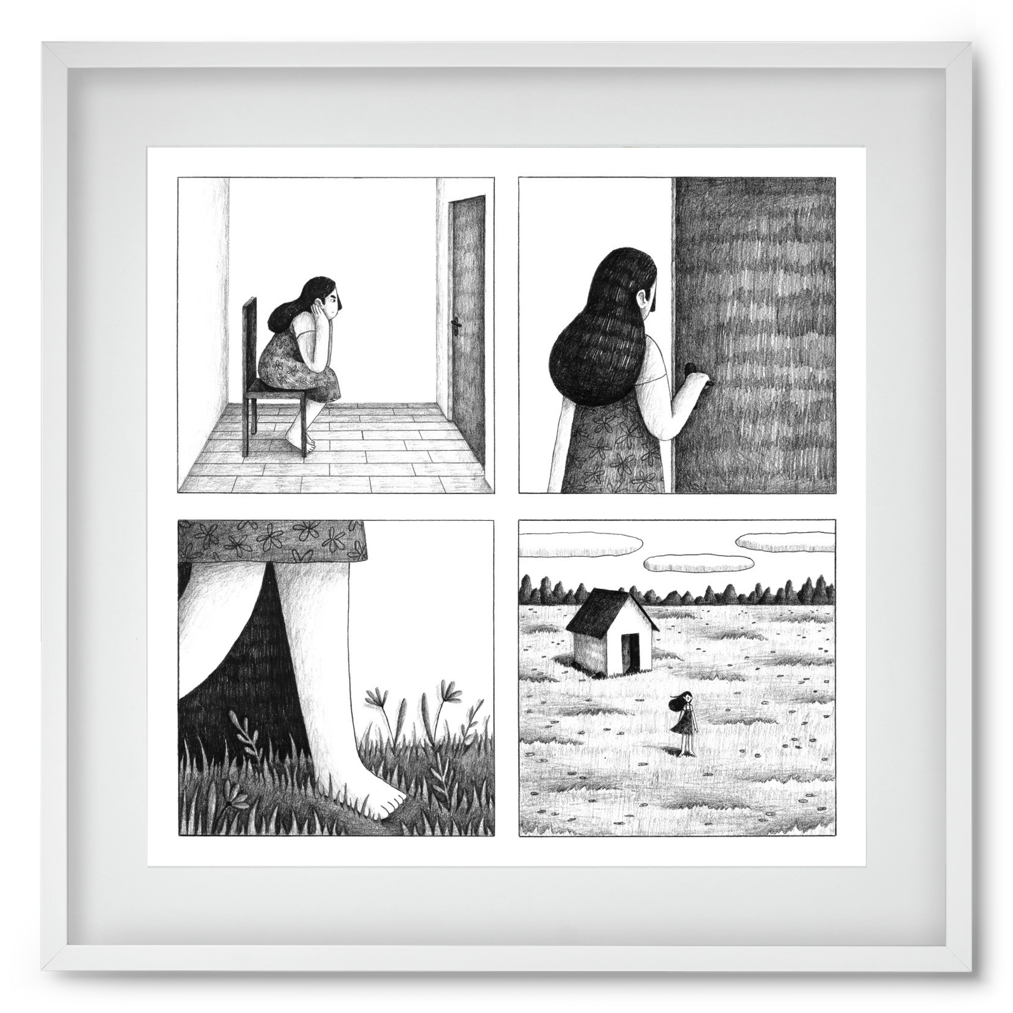 Falak, 50x50 cm (40x40 cm), Fehér keret, paszpartuval