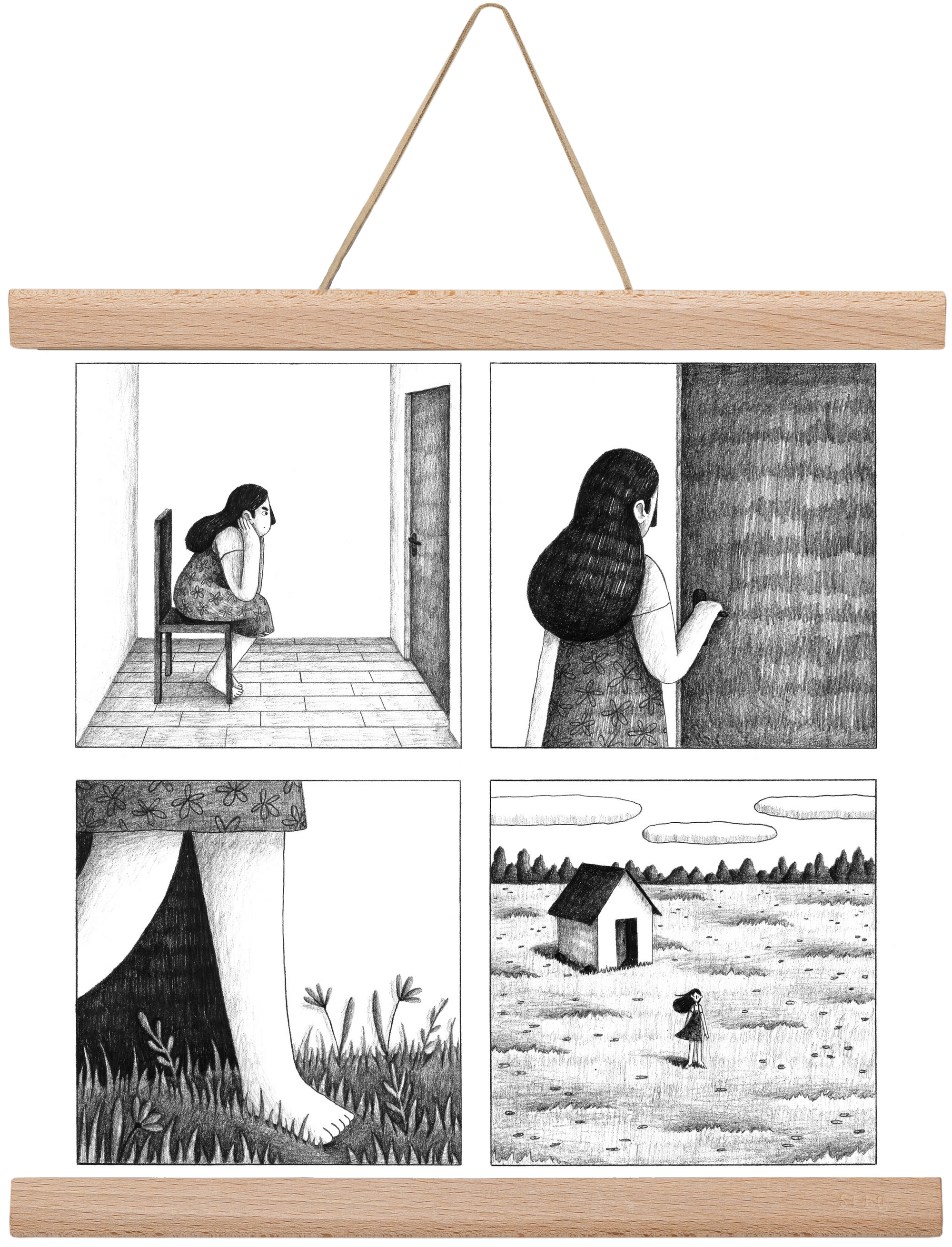 Falak, 30x30 cm (30x30 cm), Tölgy akasztó