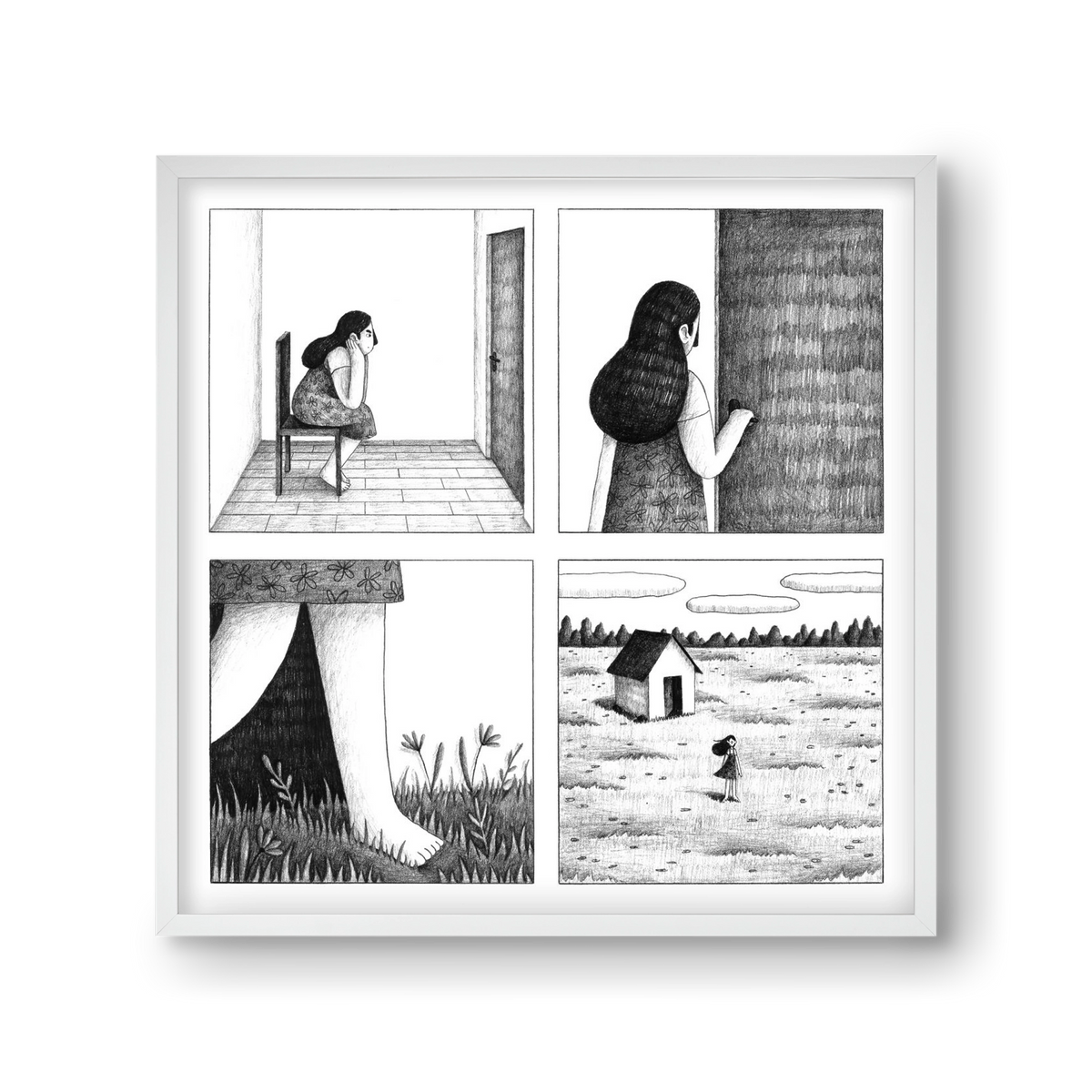 Falak, 30x30 cm (30x30 cm), Fehér keret