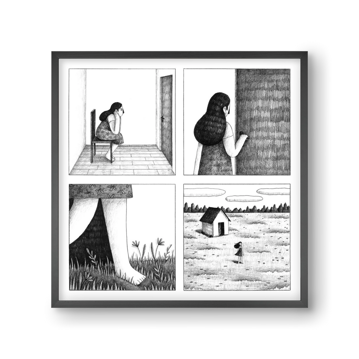 Falak, 30x30 cm (30x30 cm), Fekete keret