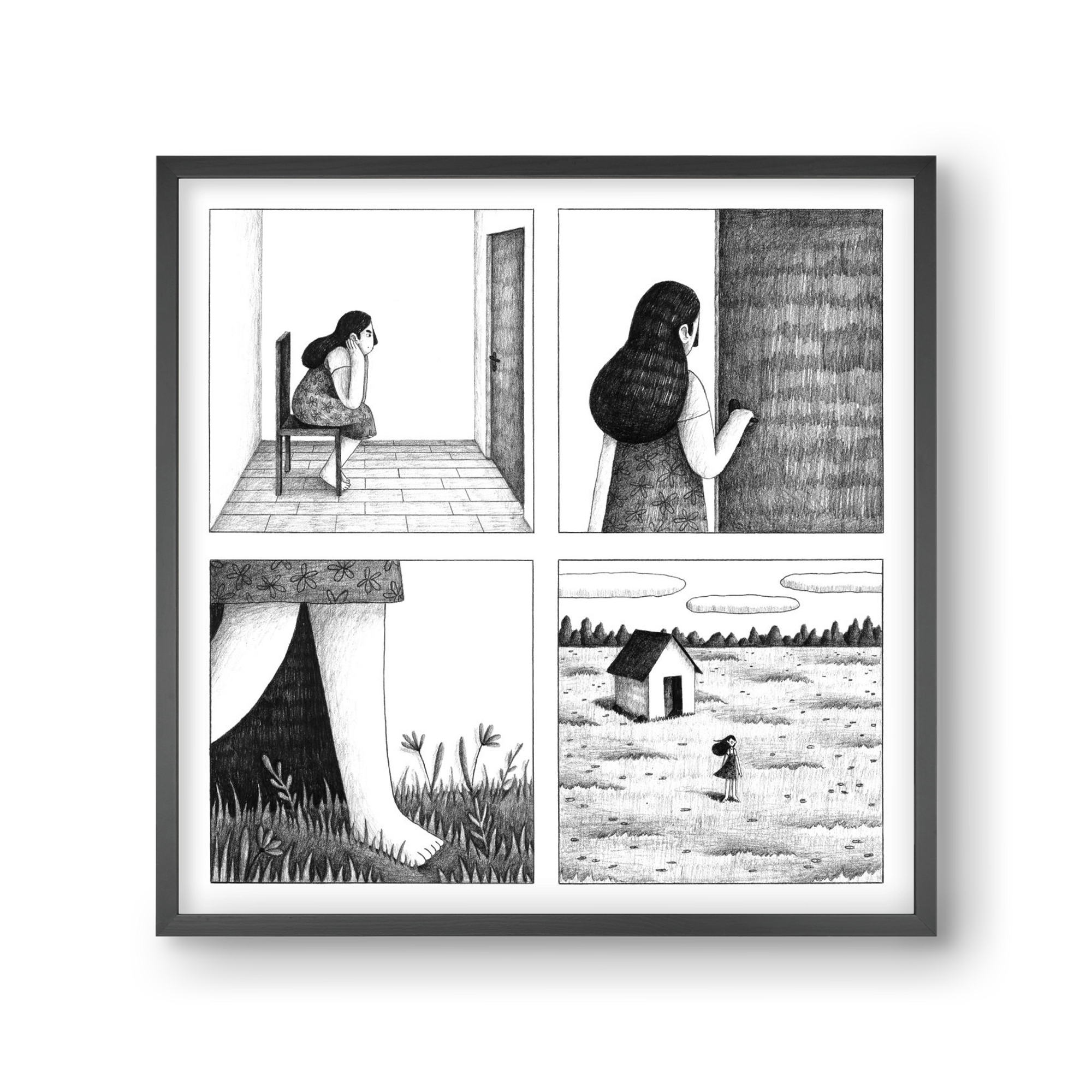 Falak, 30x30 cm (30x30 cm), Fekete keret