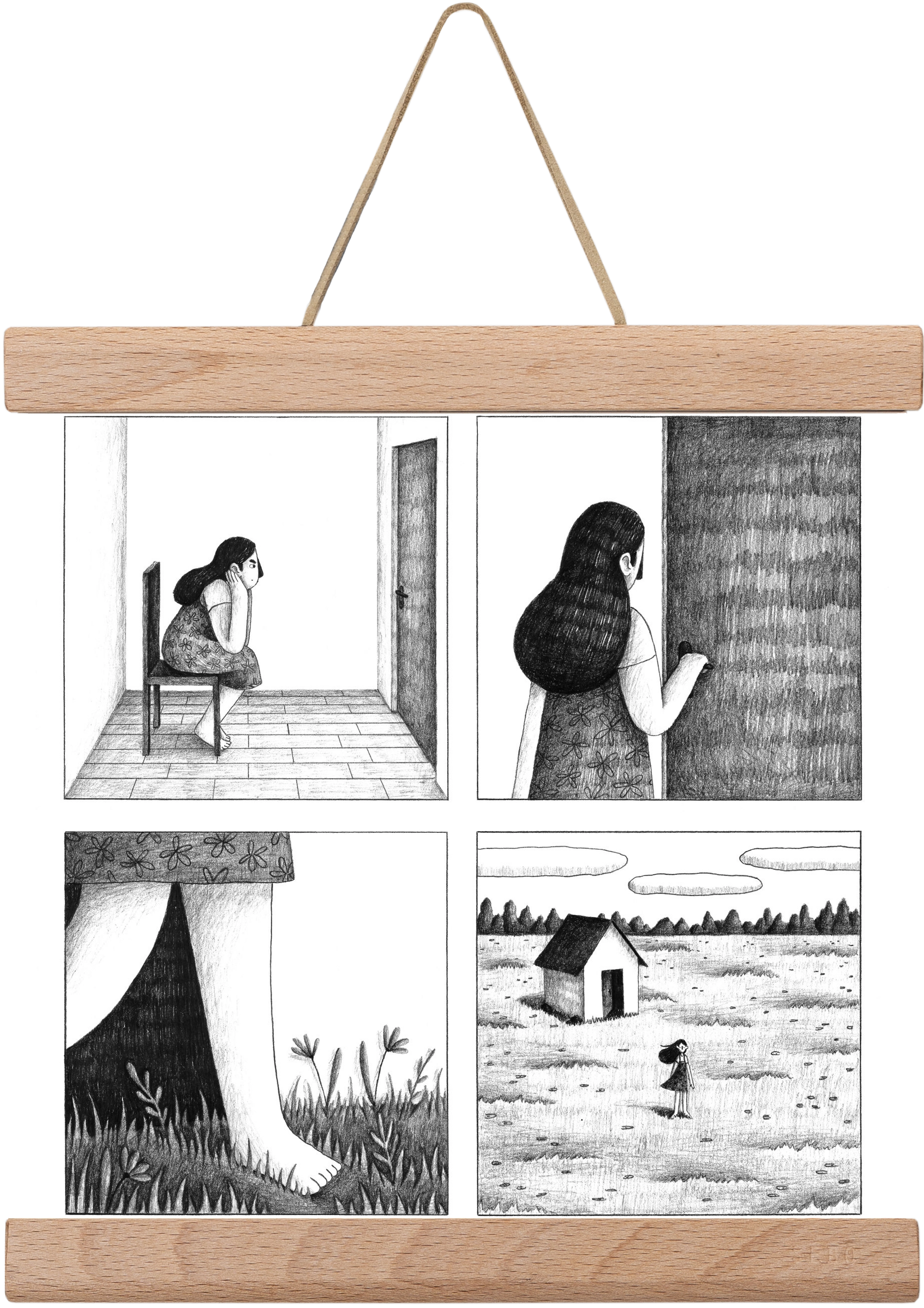 Falak, 20x20 cm (20x20 cm), Tölgy akasztó