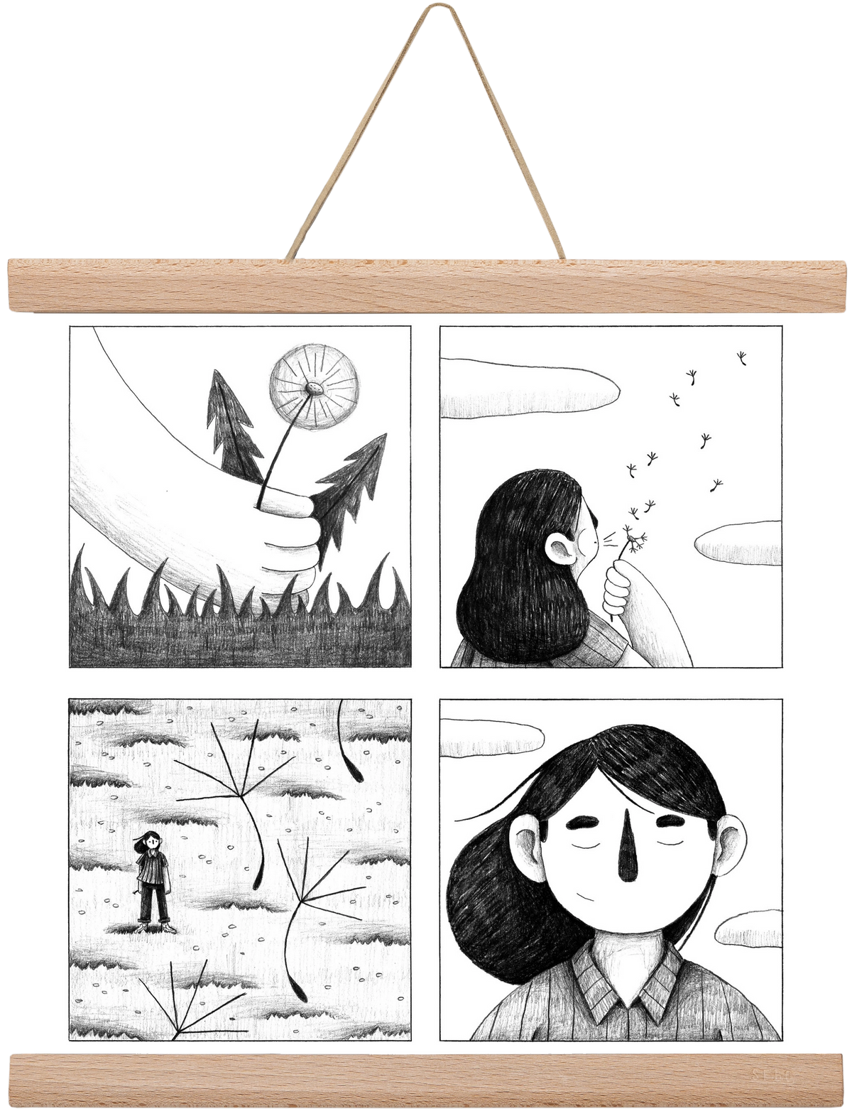 Gondolatok, 30x30 cm (30x30 cm), Tölgy akasztó