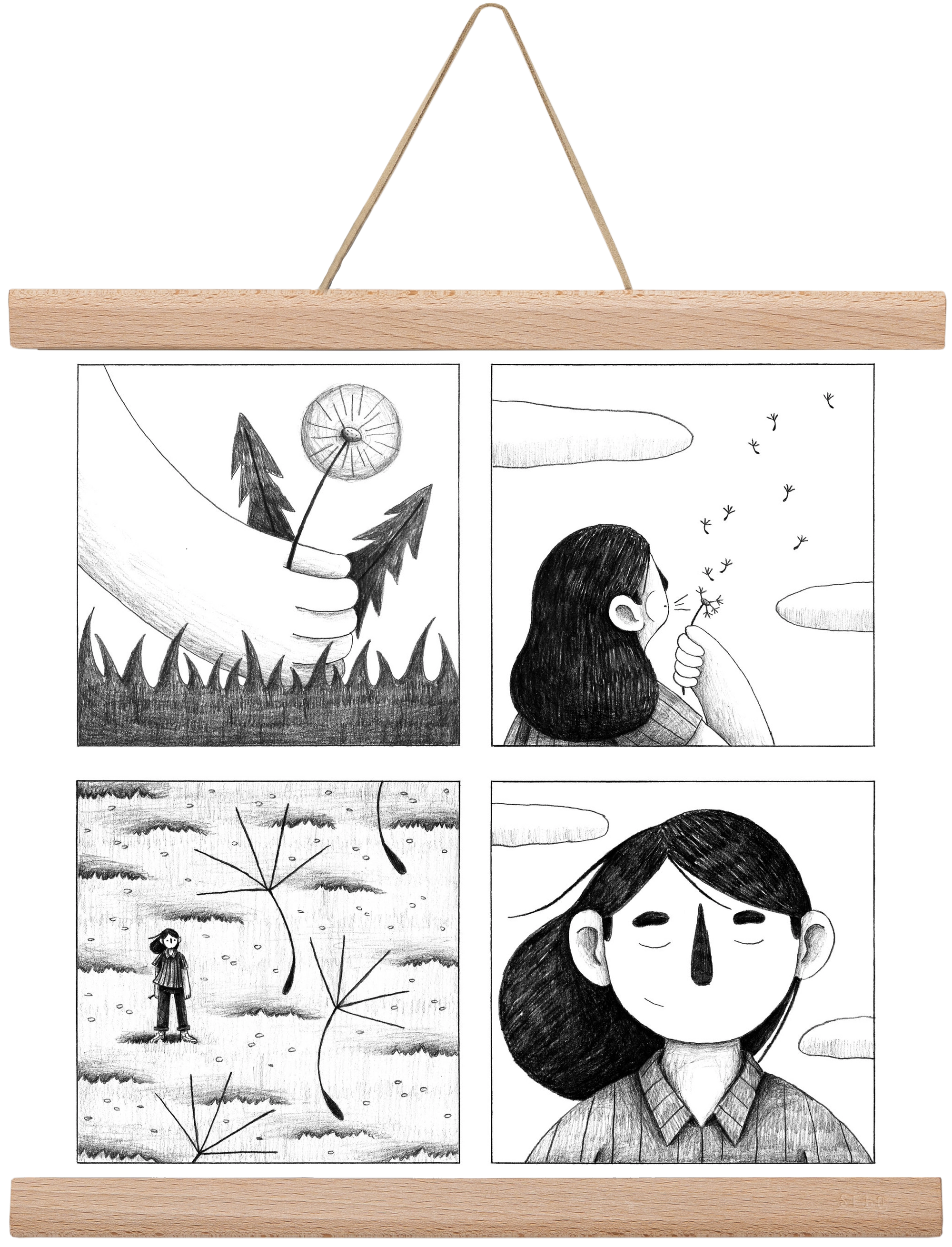 Gondolatok, 30x30 cm (30x30 cm), Tölgy akasztó