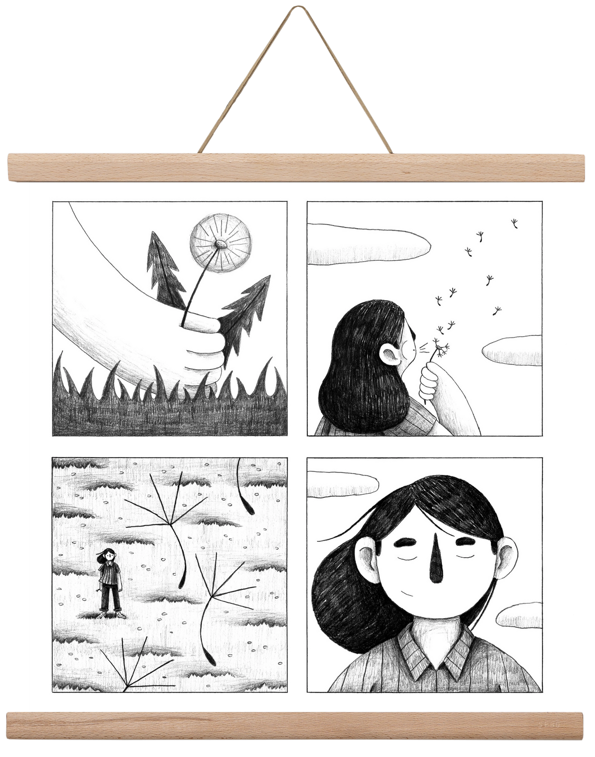 Gondolatok, 40x40 cm (40x40 cm), Tölgy akasztó