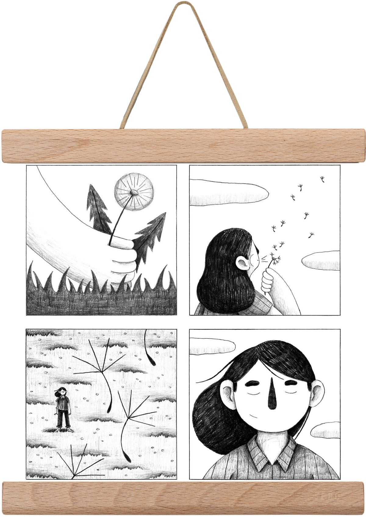 Gondolatok, 20x20 cm (20x20 cm), Tölgy akasztó