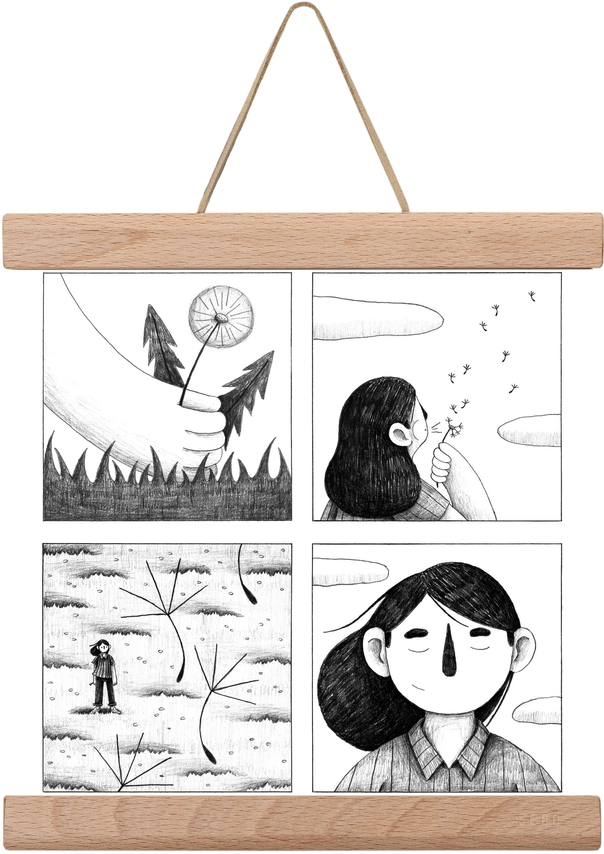 Gondolatok, 20x20 cm (20x20 cm), Tölgy akasztó