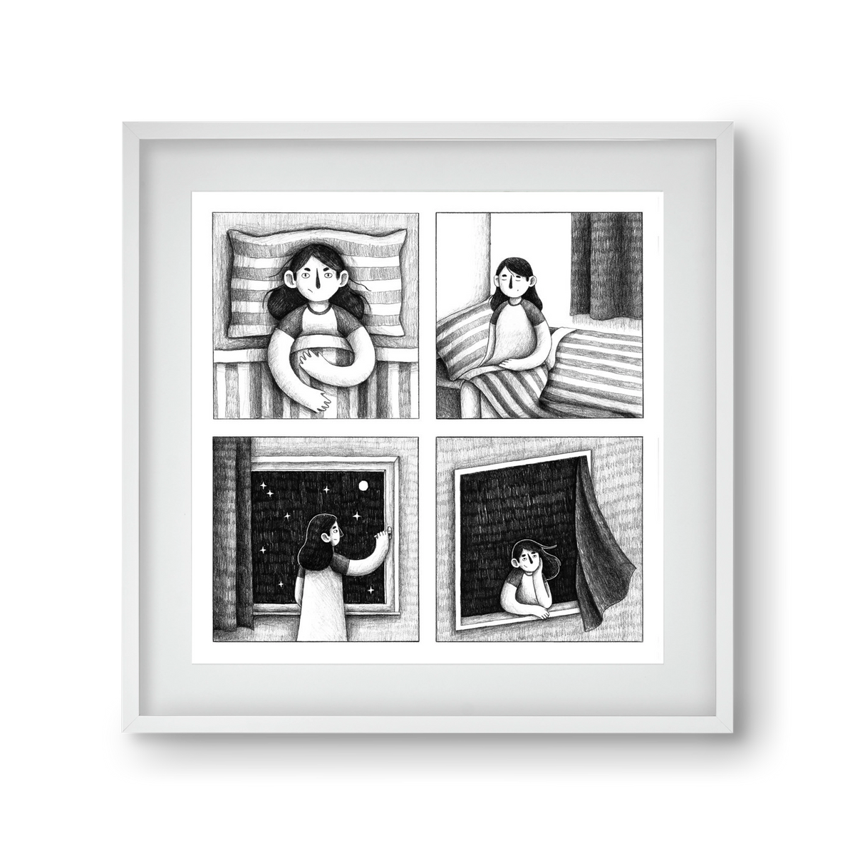 Nyugalom, 30x30 cm (20x20 cm), Fehér keret, paszpartuval