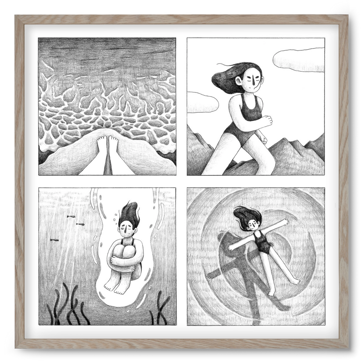 Komfortzóna, 50x50 cm (50x50 cm), Tölgy keret