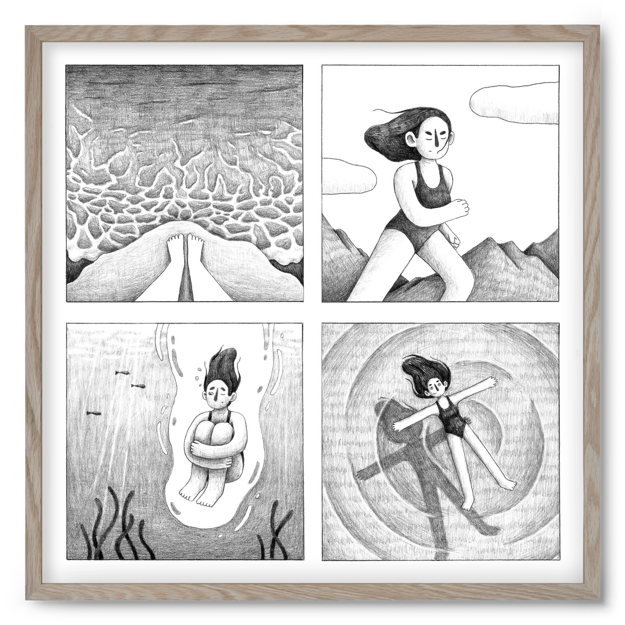 Komfortzóna, 50x50 cm (50x50 cm), Tölgy keret