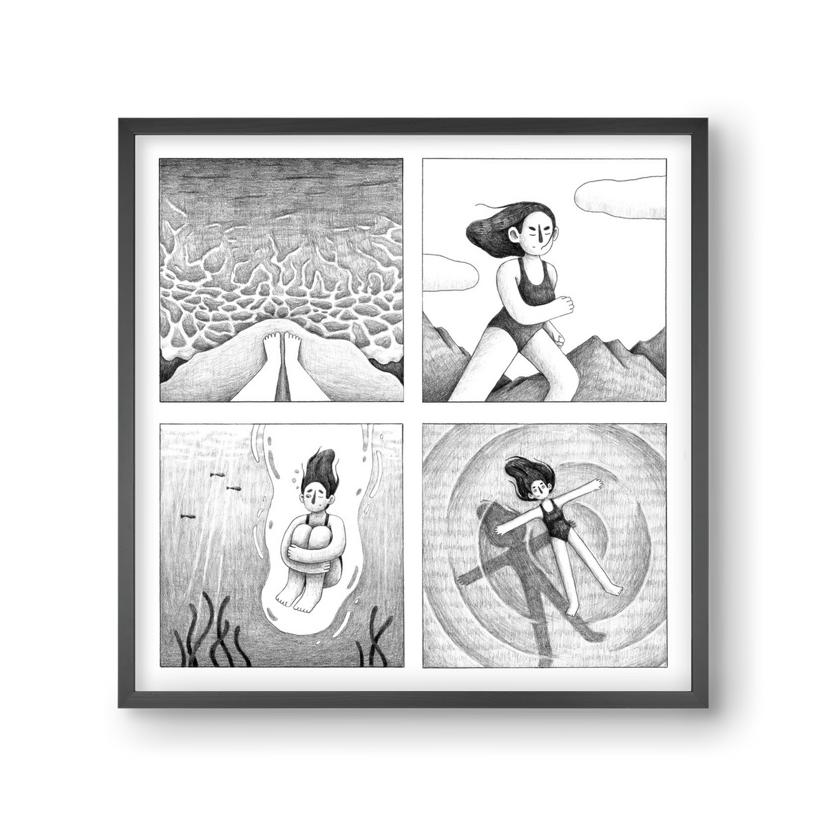 Komfortzóna, 30x30 cm (30x30 cm), Fekete keret