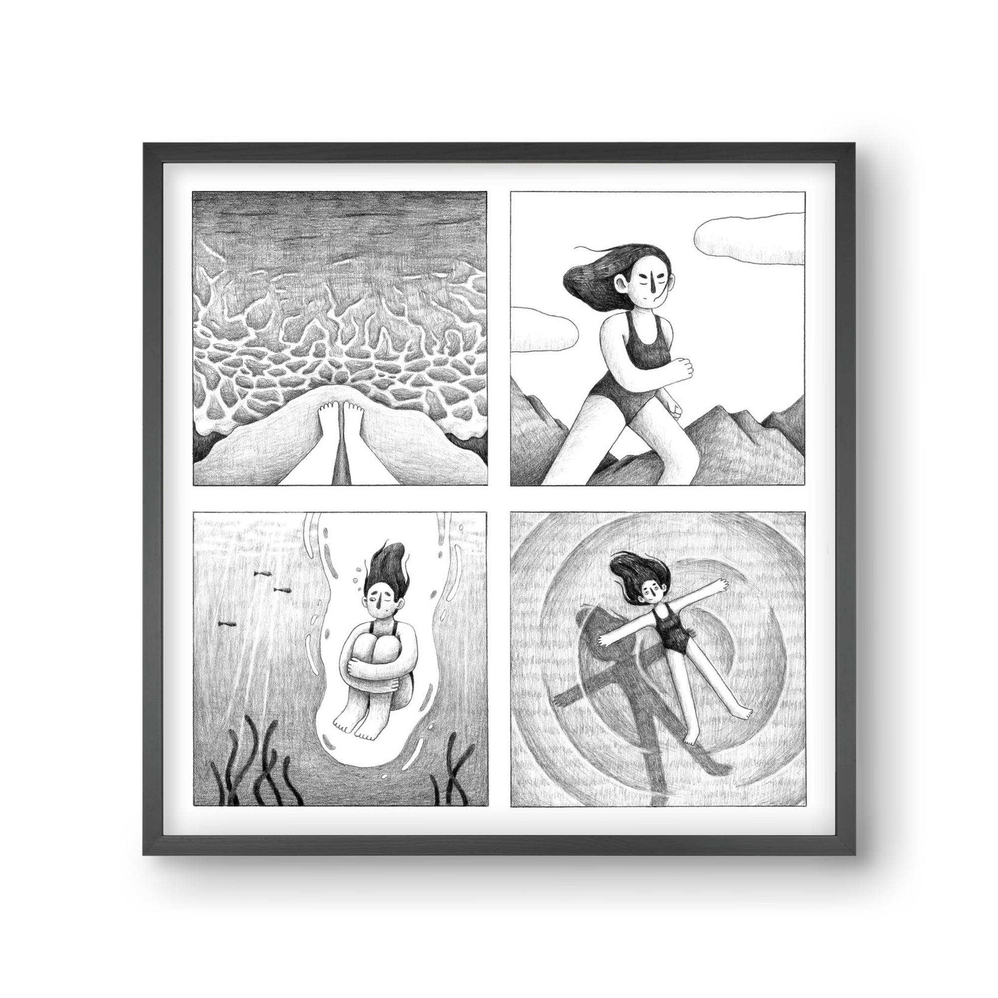 Komfortzóna, 30x30 cm (30x30 cm), Fekete keret