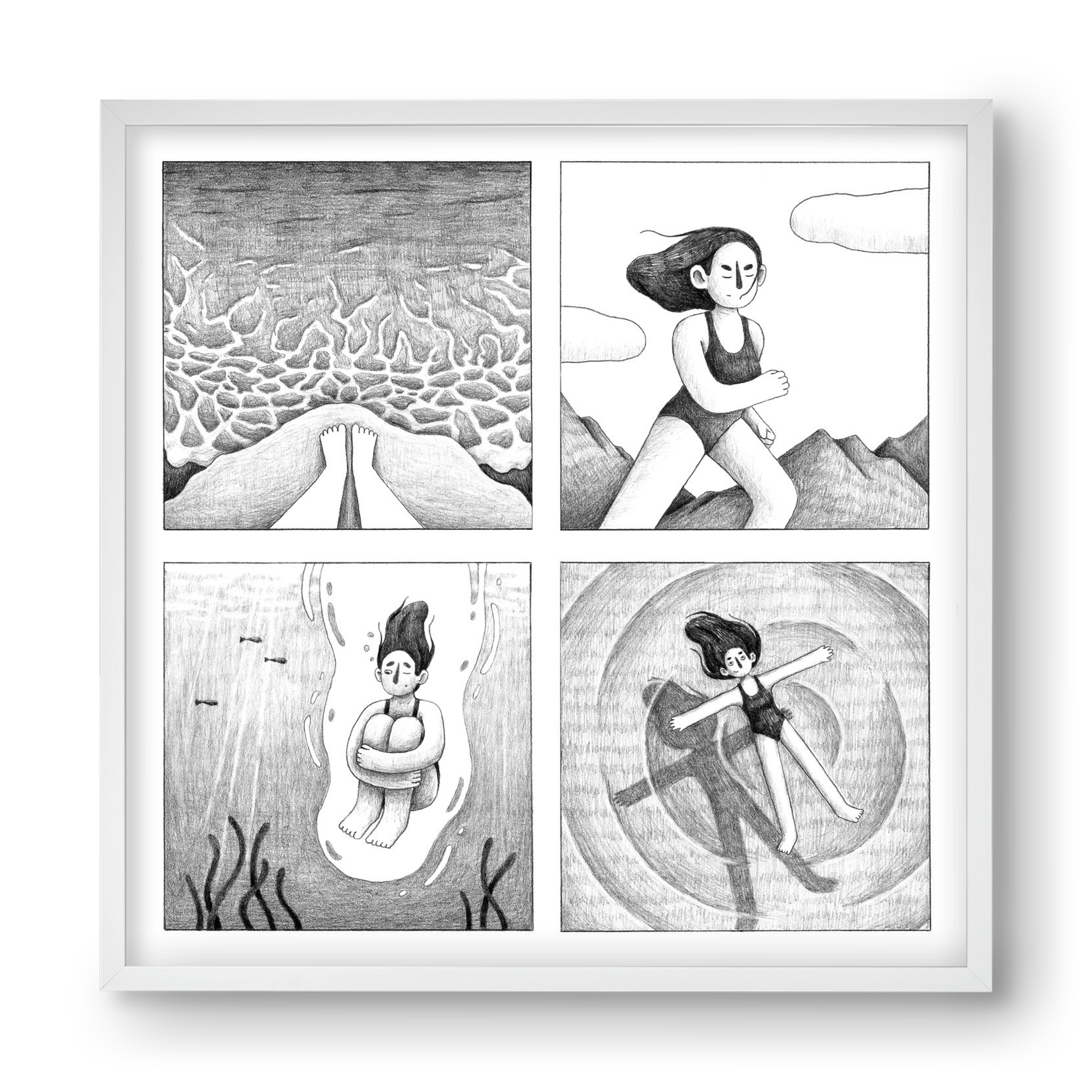 Komfortzóna, 40x40 cm (40x40 cm), Fehér keret