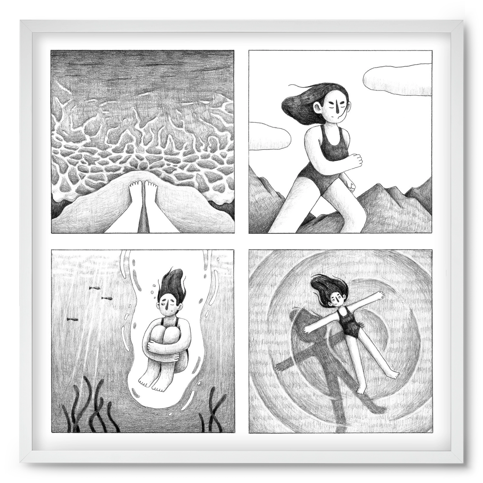 Komfortzóna, 50x50 cm (50x50 cm), Fehér keret