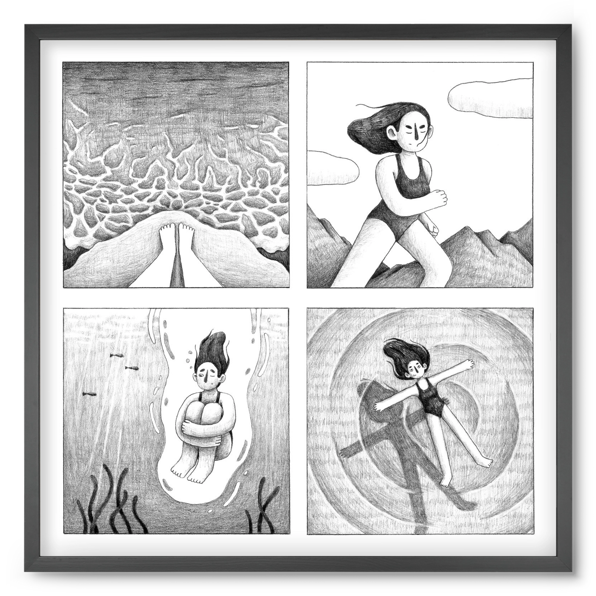 Komfortzóna, 50x50 cm (50x50 cm), Fekete keret