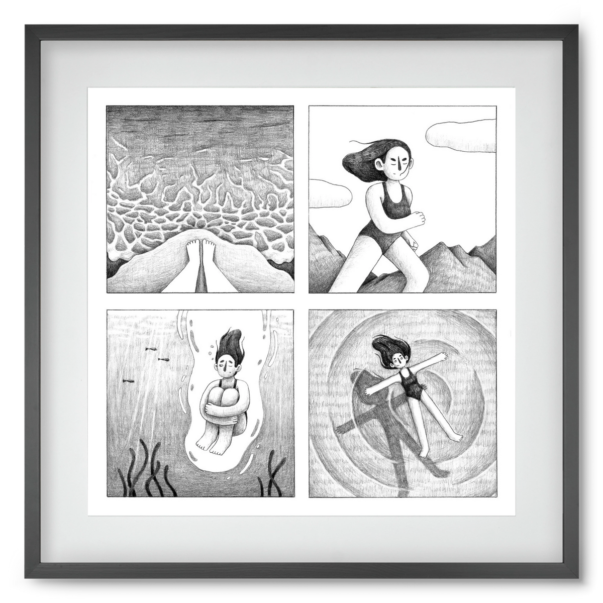 Komfortzóna, 50x50 cm (40x40 cm), Fekete keret, paszpartuval