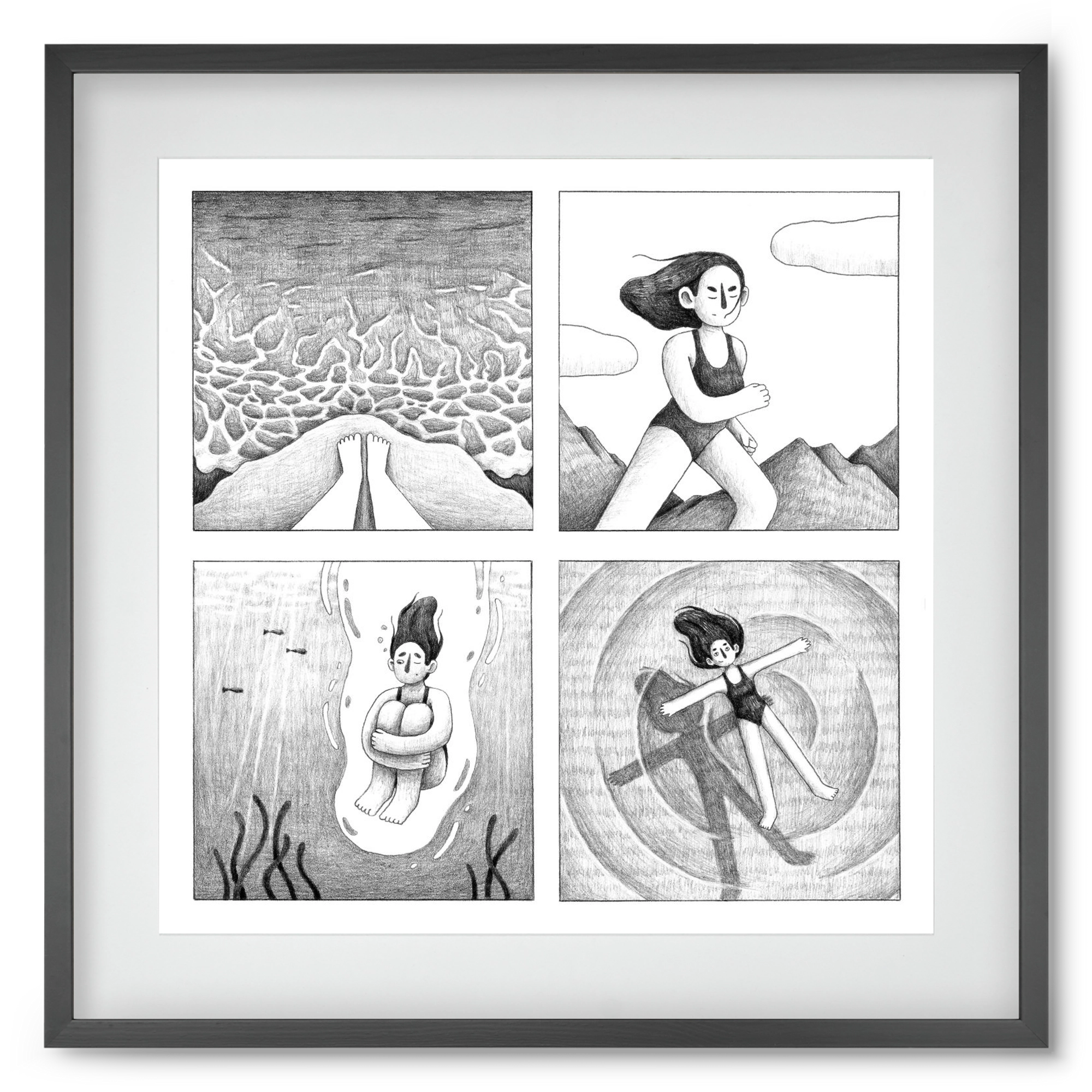 Komfortzóna, 50x50 cm (40x40 cm), Fekete keret, paszpartuval