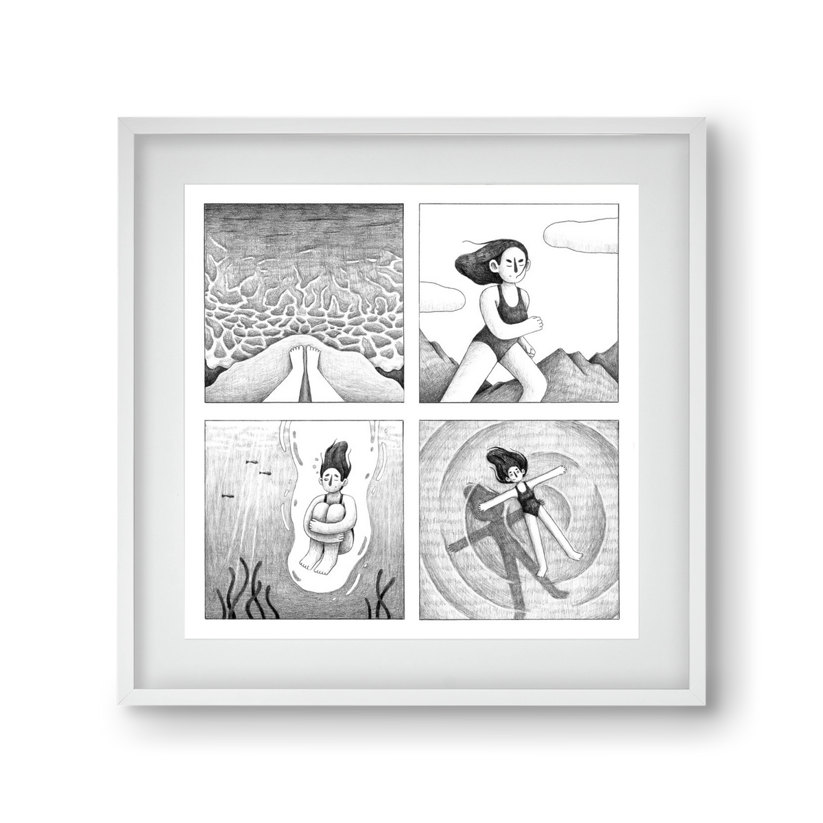 Komfortzóna, 30x30 cm (20x20 cm), Fehér keret, paszpartuval