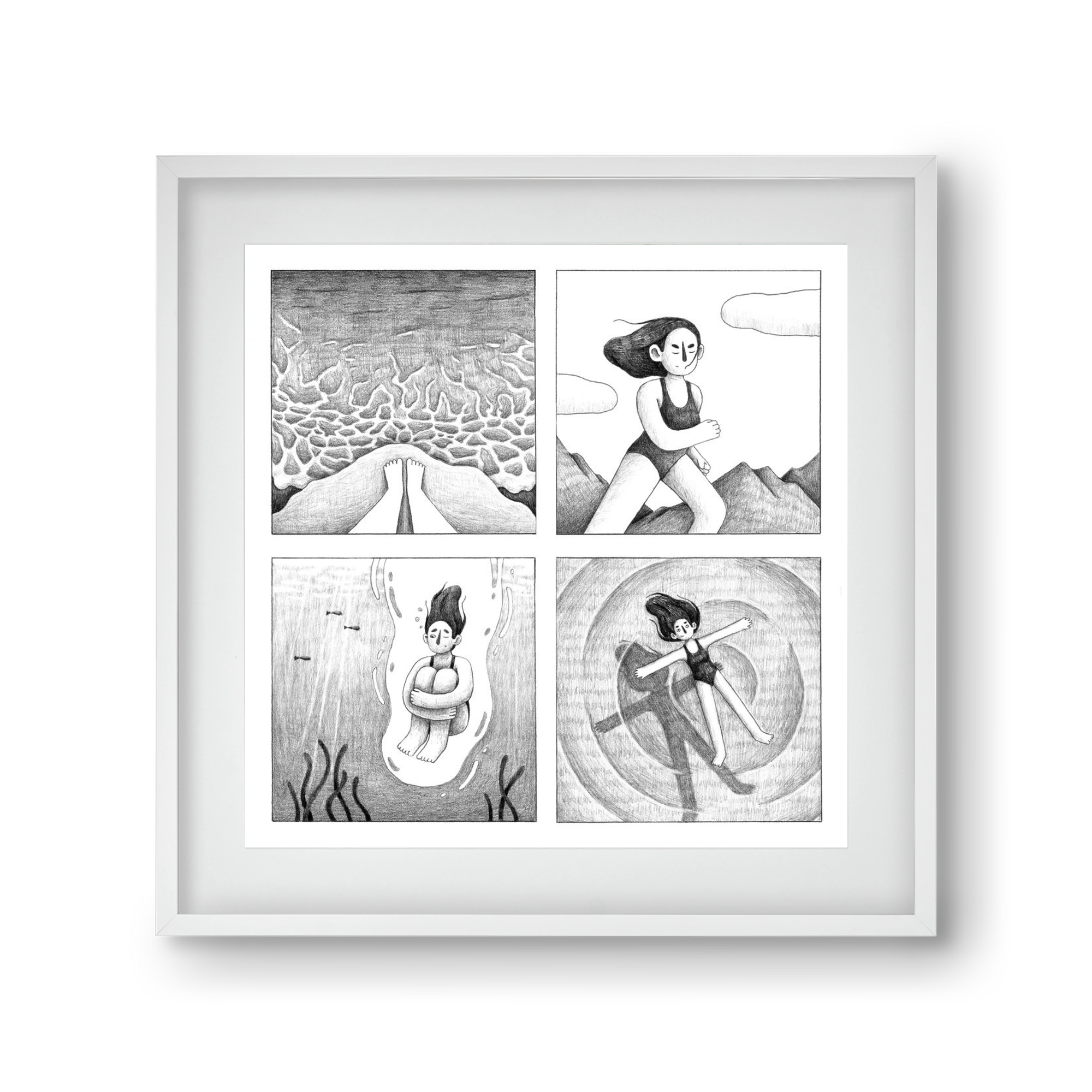 Komfortzóna, 30x30 cm (20x20 cm), Fehér keret, paszpartuval