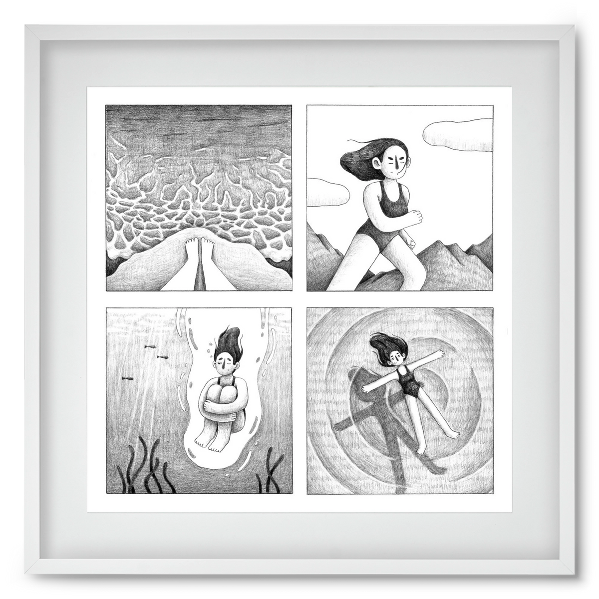 Komfortzóna, 50x50 cm (40x40 cm), Fehér keret, paszpartuval