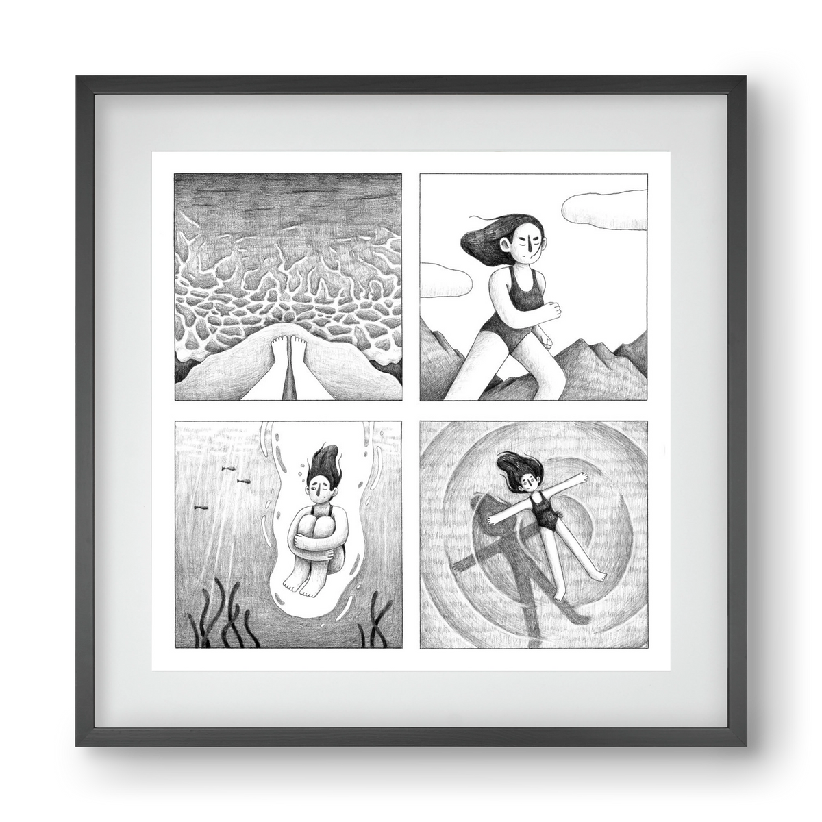 Komfortzóna, 40x40 cm (30x30 cm), Fekete keret, paszpartuval