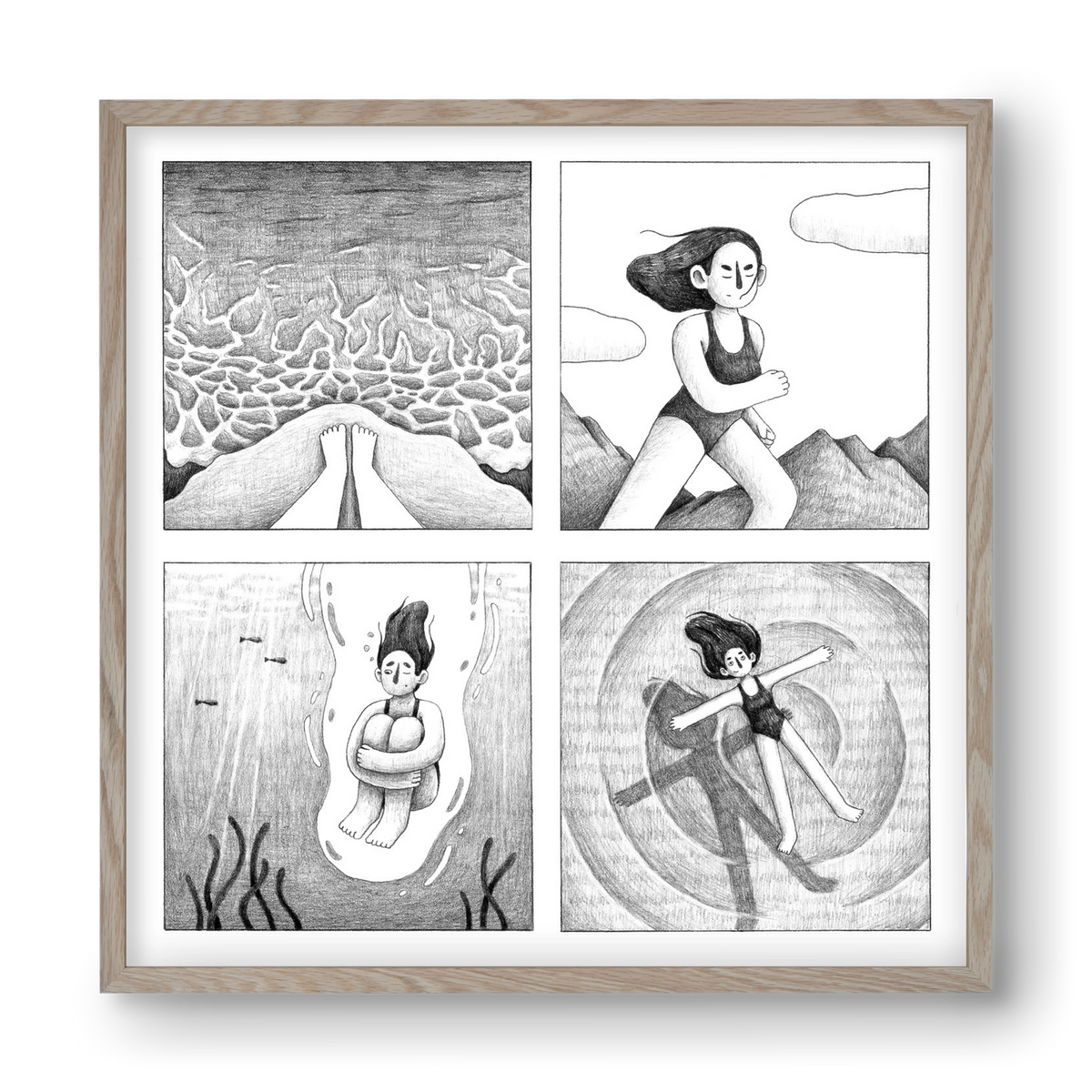 Komfortzóna, 40x40 cm (40x40 cm), Tölgy keret