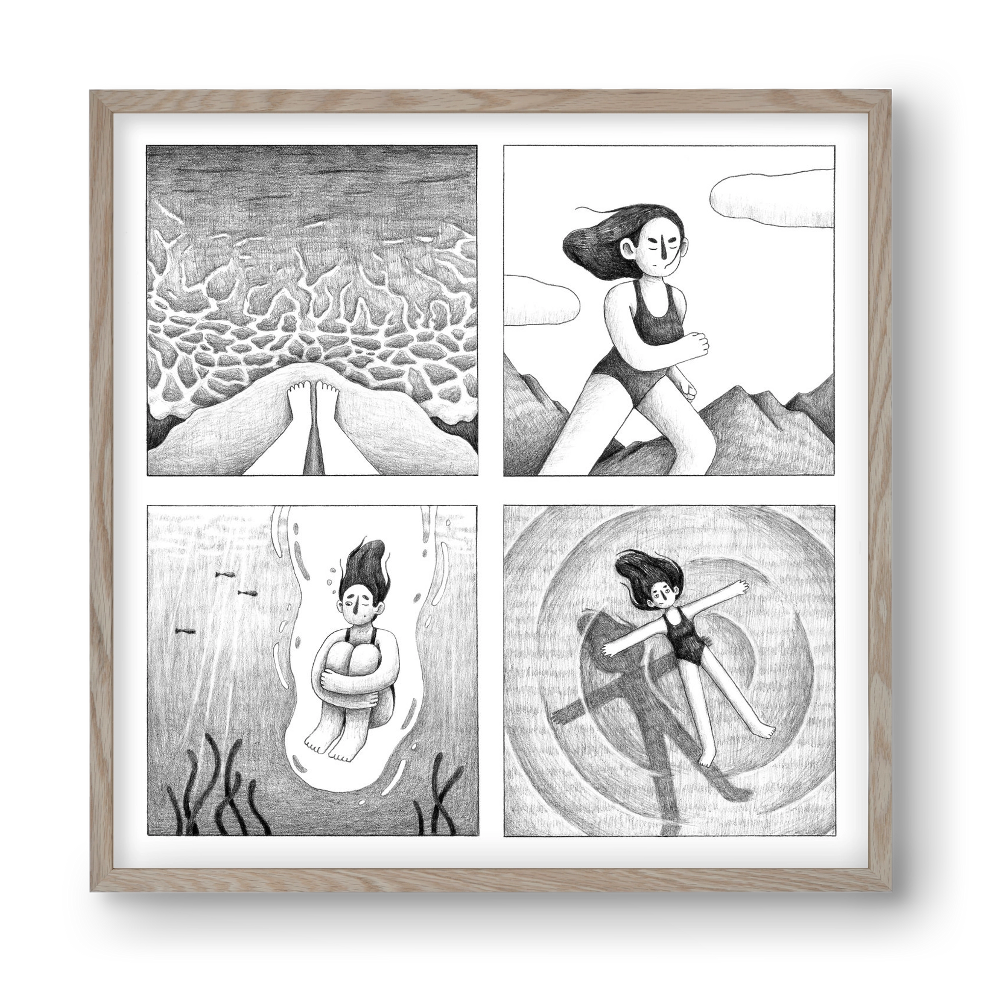 Komfortzóna, 40x40 cm (40x40 cm), Tölgy keret