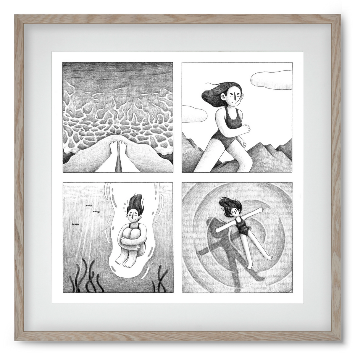 Komfortzóna, 50x50 cm (40x40 cm), Tölgy keret, paszpartuval