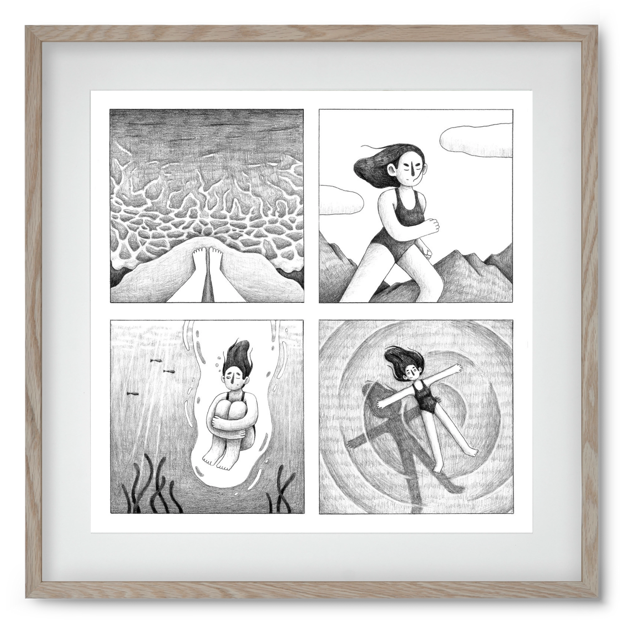 Komfortzóna, 50x50 cm (40x40 cm), Tölgy keret, paszpartuval