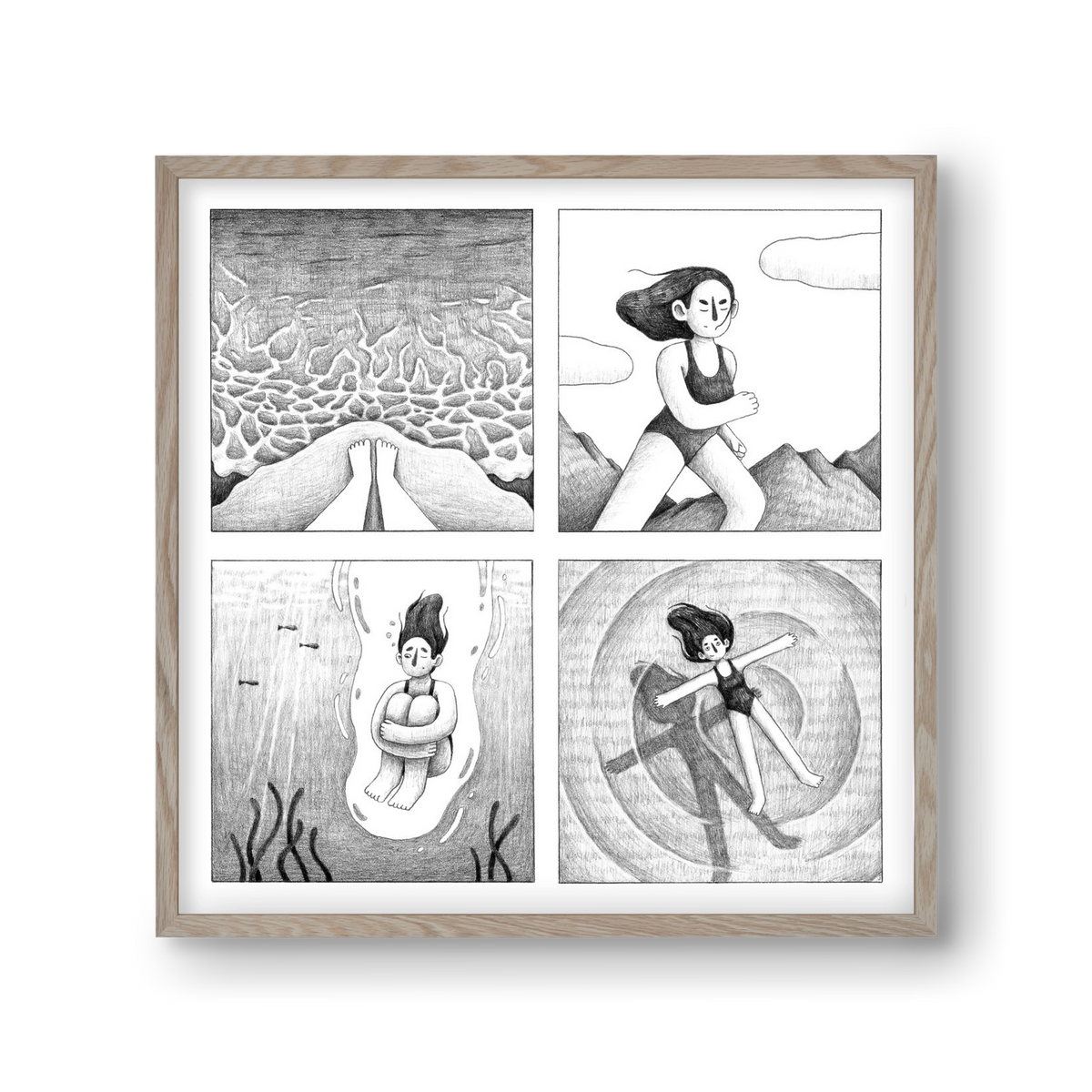 Komfortzóna, 30x30 cm (30x30 cm), Tölgy keret