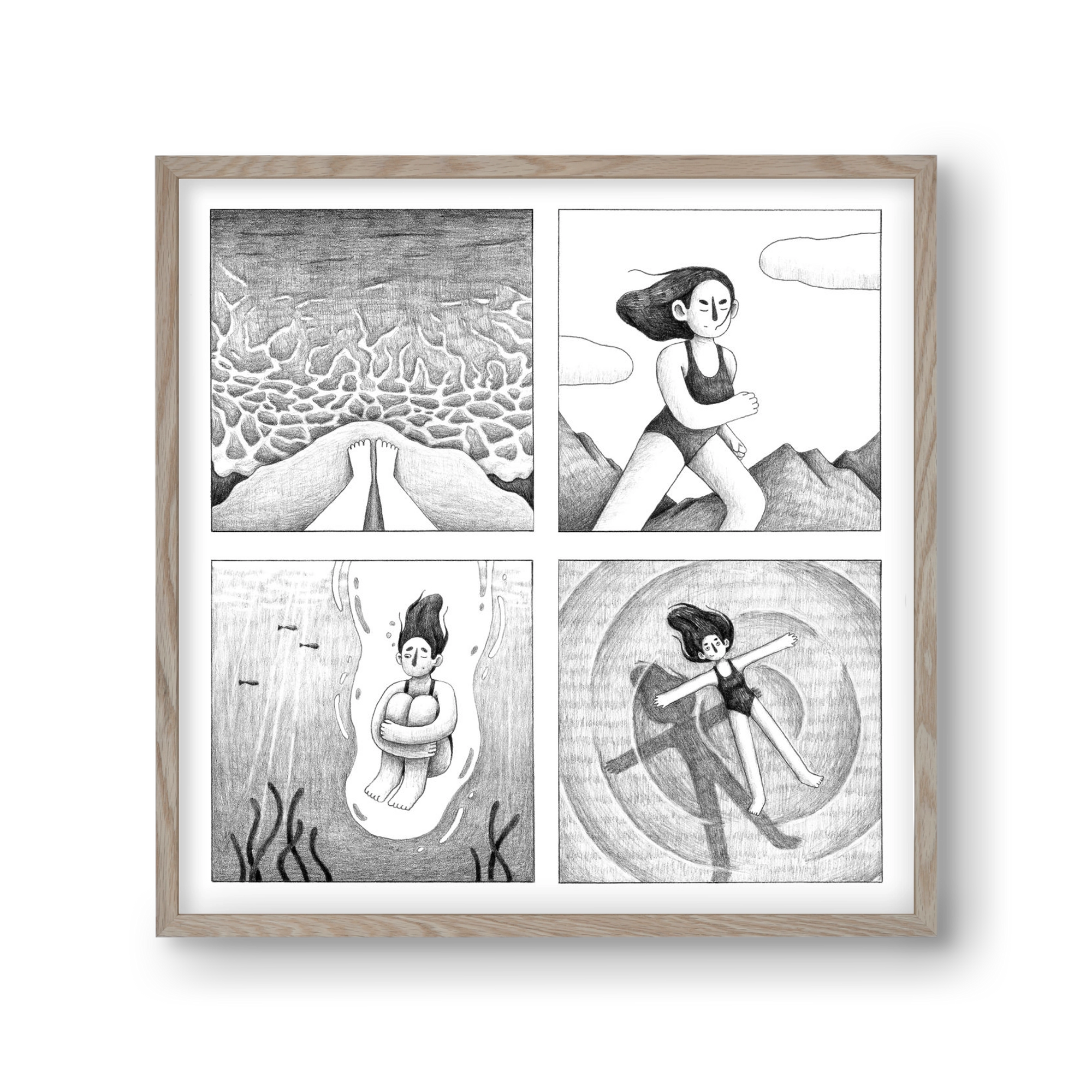 Komfortzóna, 30x30 cm (30x30 cm), Tölgy keret