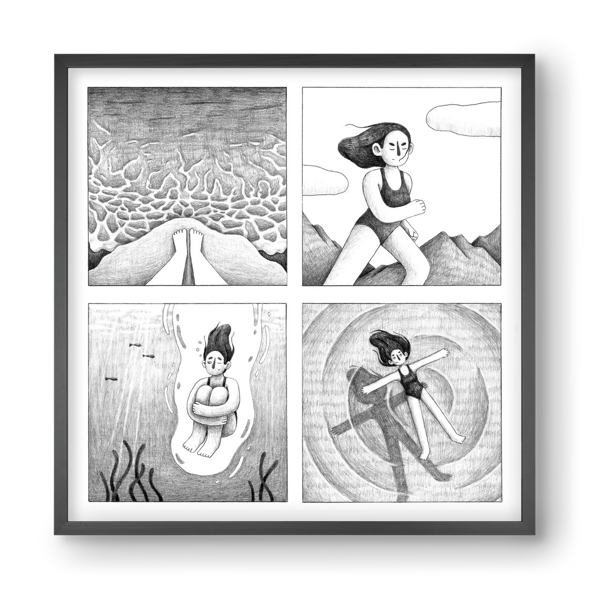 Komfortzóna, 40x40 cm (40x40 cm), Fekete keret