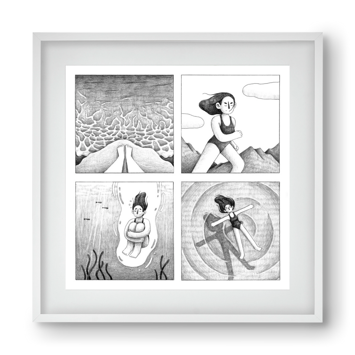 Komfortzóna, 40x40 cm (30x30 cm), Fehér keret, paszpartuval