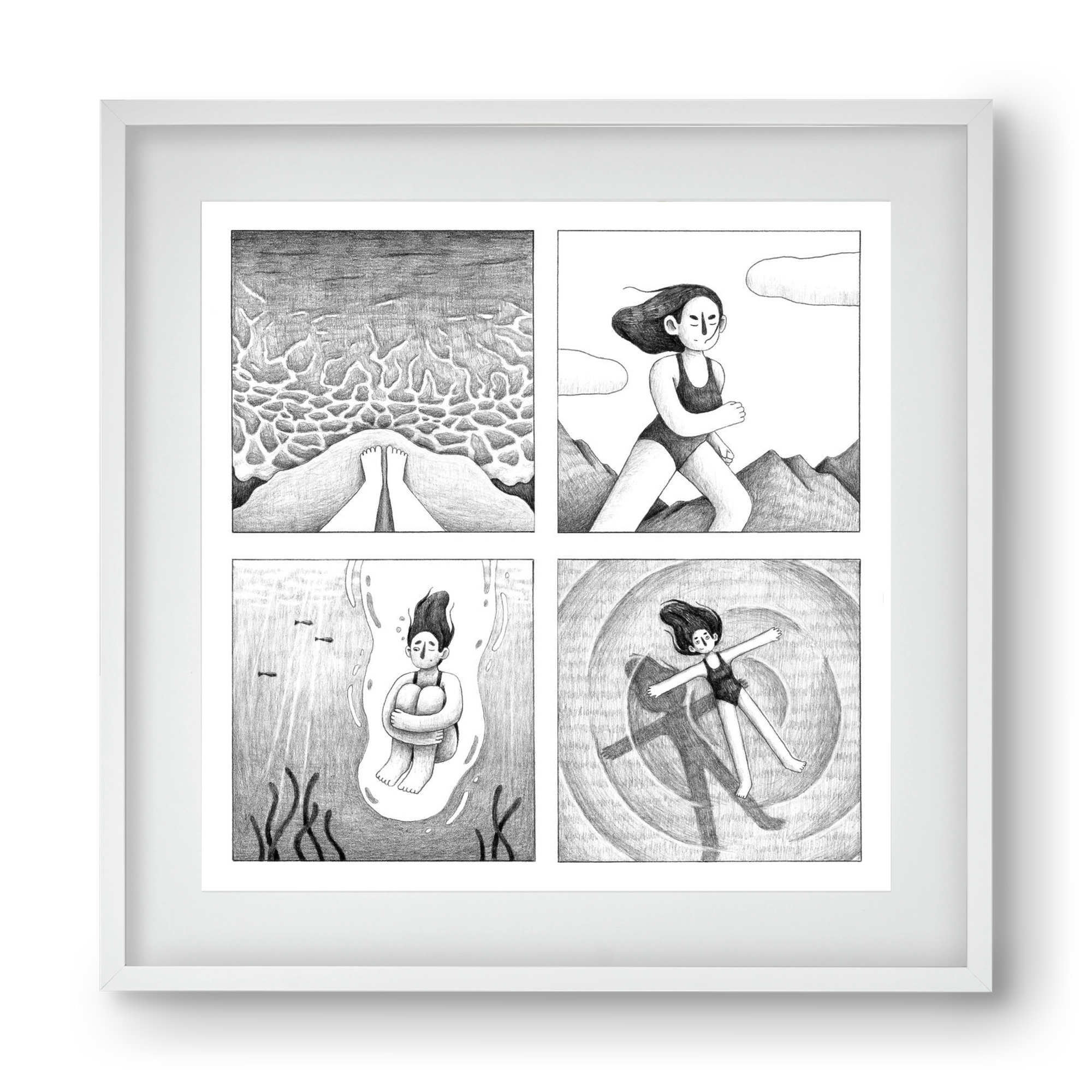 Komfortzóna, 40x40 cm (30x30 cm), Fehér keret, paszpartuval