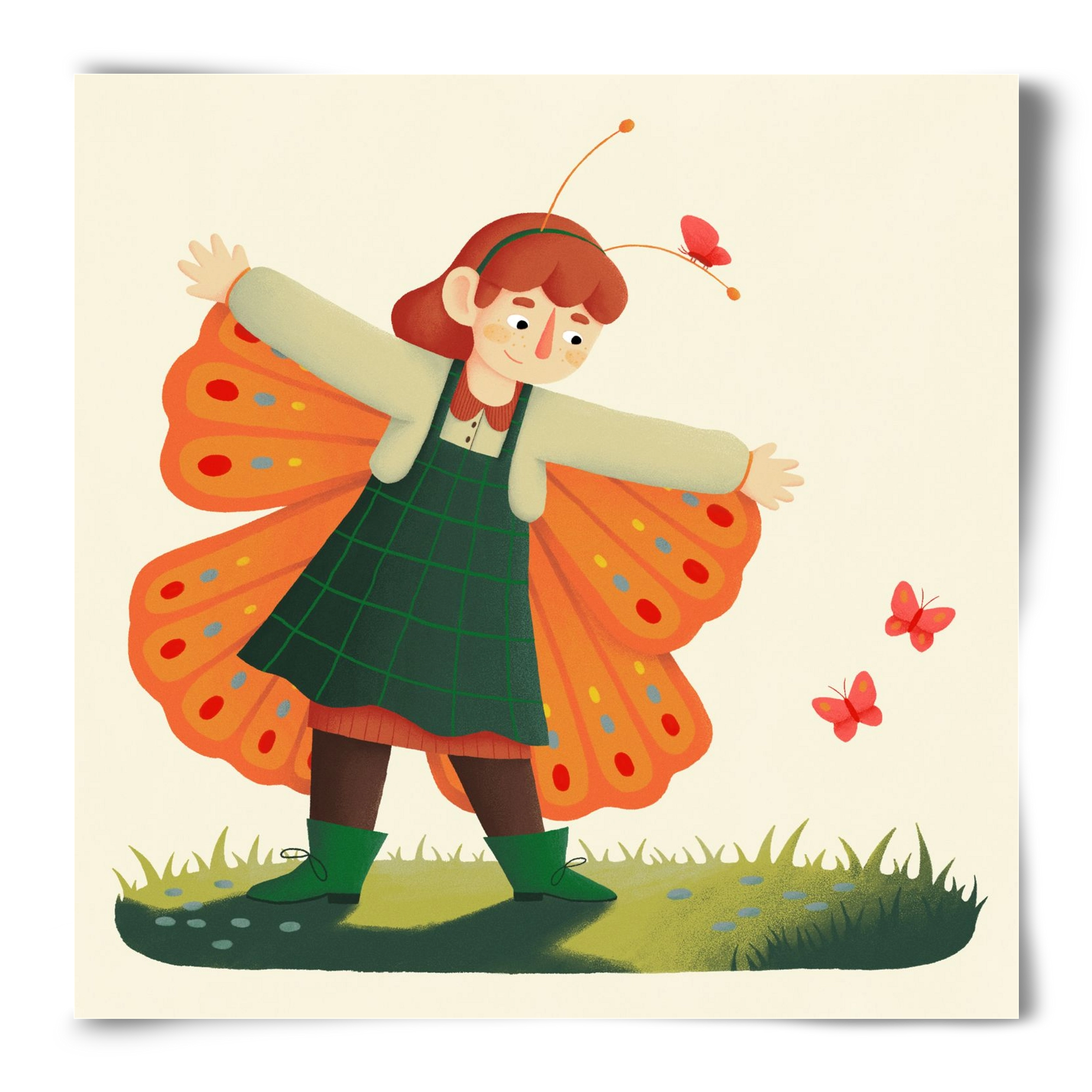 Pillangó, 50x50 cm, Keret nélkül