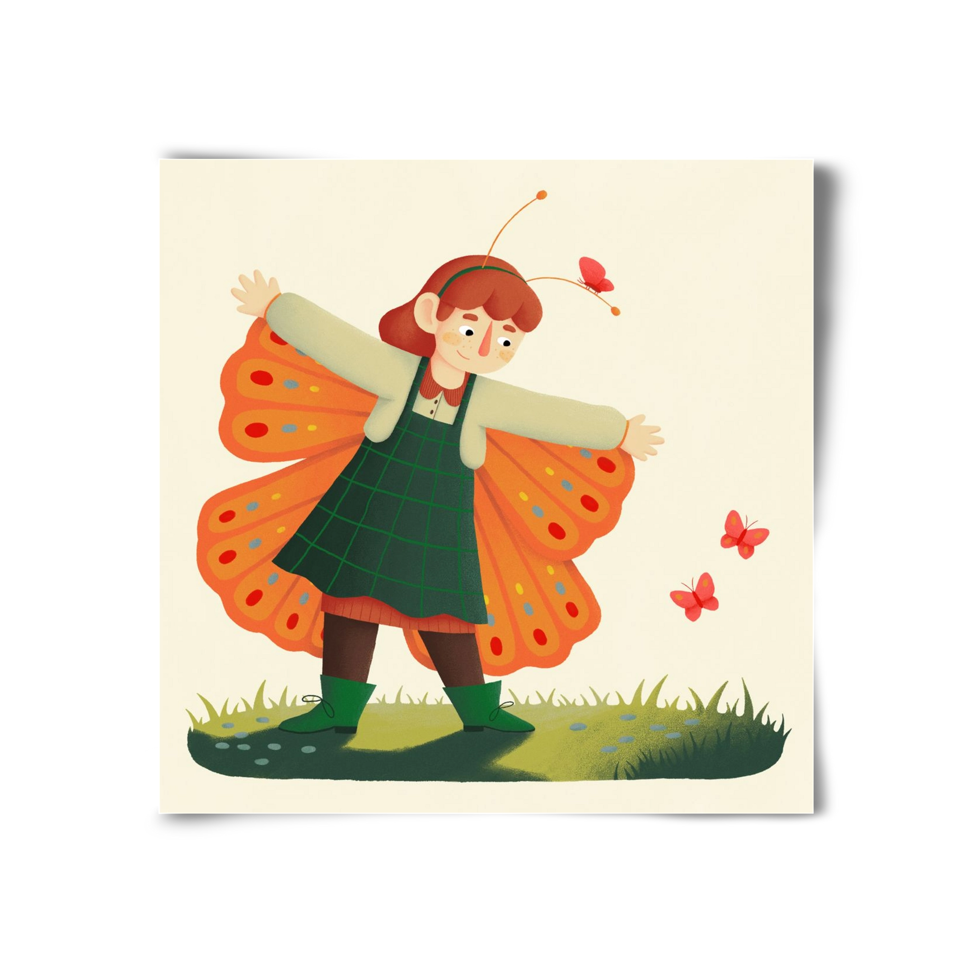 Pillangó, 30x30 cm, Keret nélkül